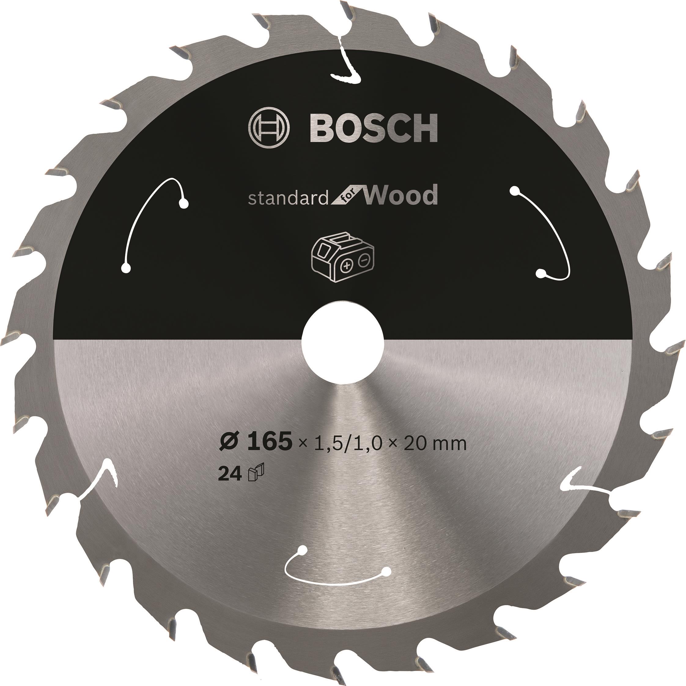 Bosch Pílový kotúč Standard for Wood pre akumulátorové píly 165 × 1,5/1 × 20 T24 2.608.837.685