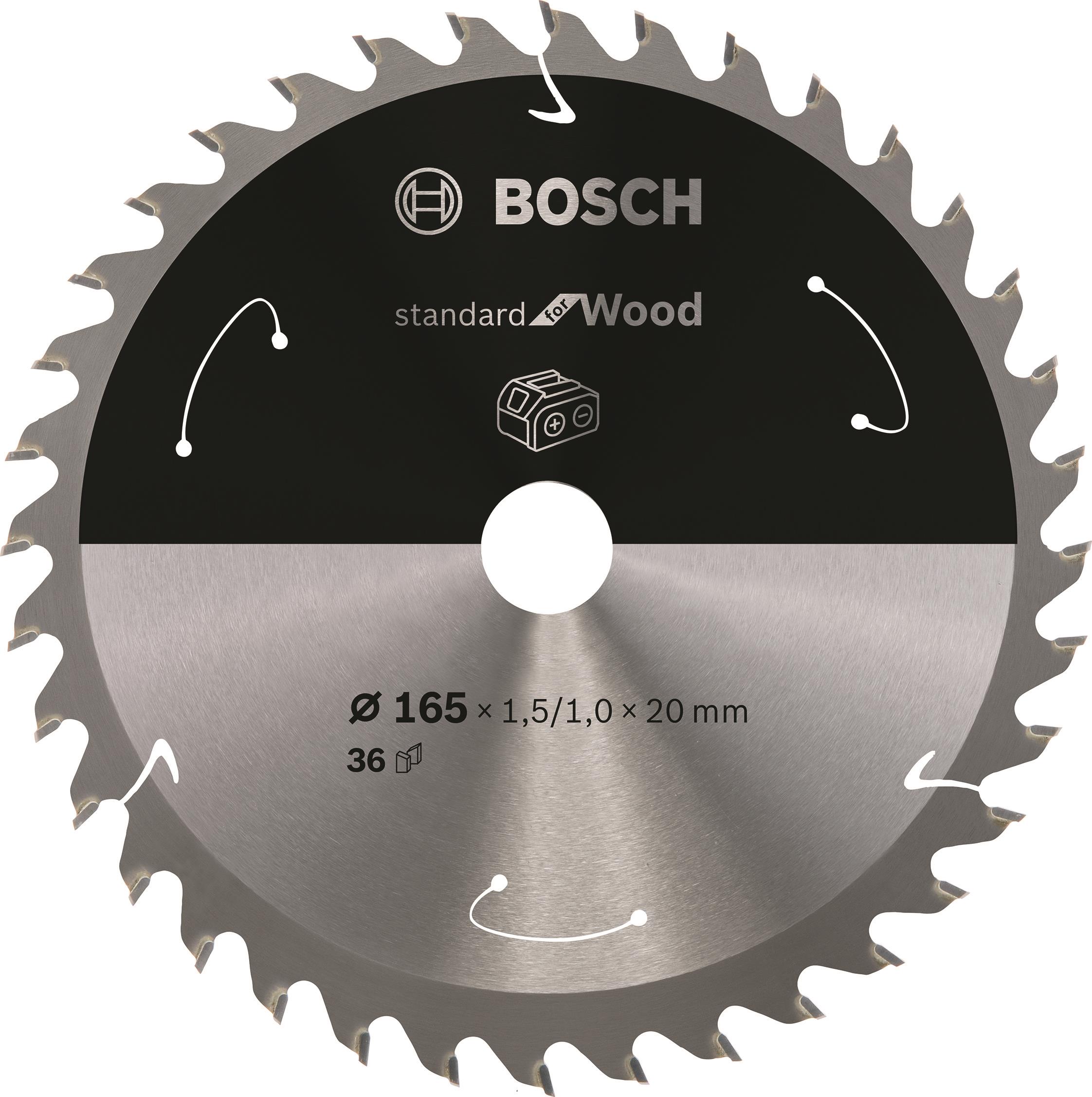 Bosch Pílový kotúč Standard for Wood pre akumulátorové píly 165 × 1,5/1 × 20 T36 2.608.837.686