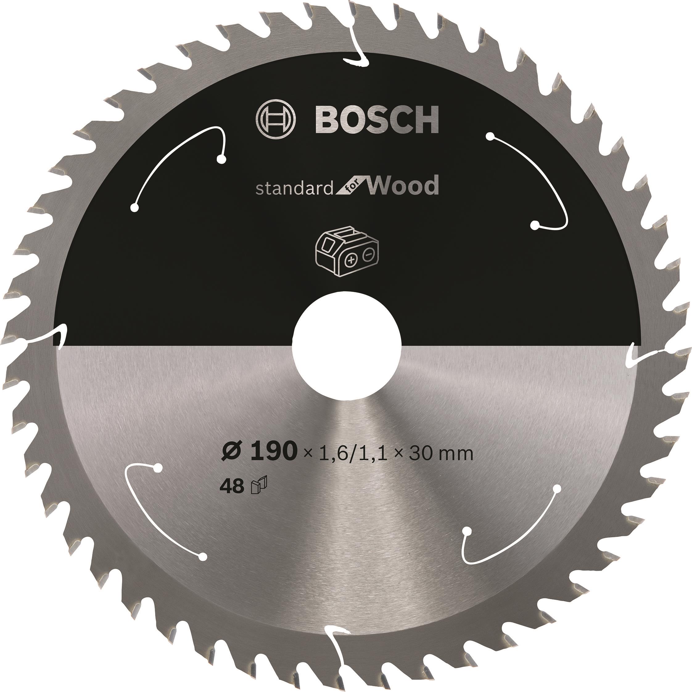Bosch Pílový kotúč Standard for Wood pre akumulátorové píly 190 × 1,6/1,1 × 30 T48 2.608.837.710