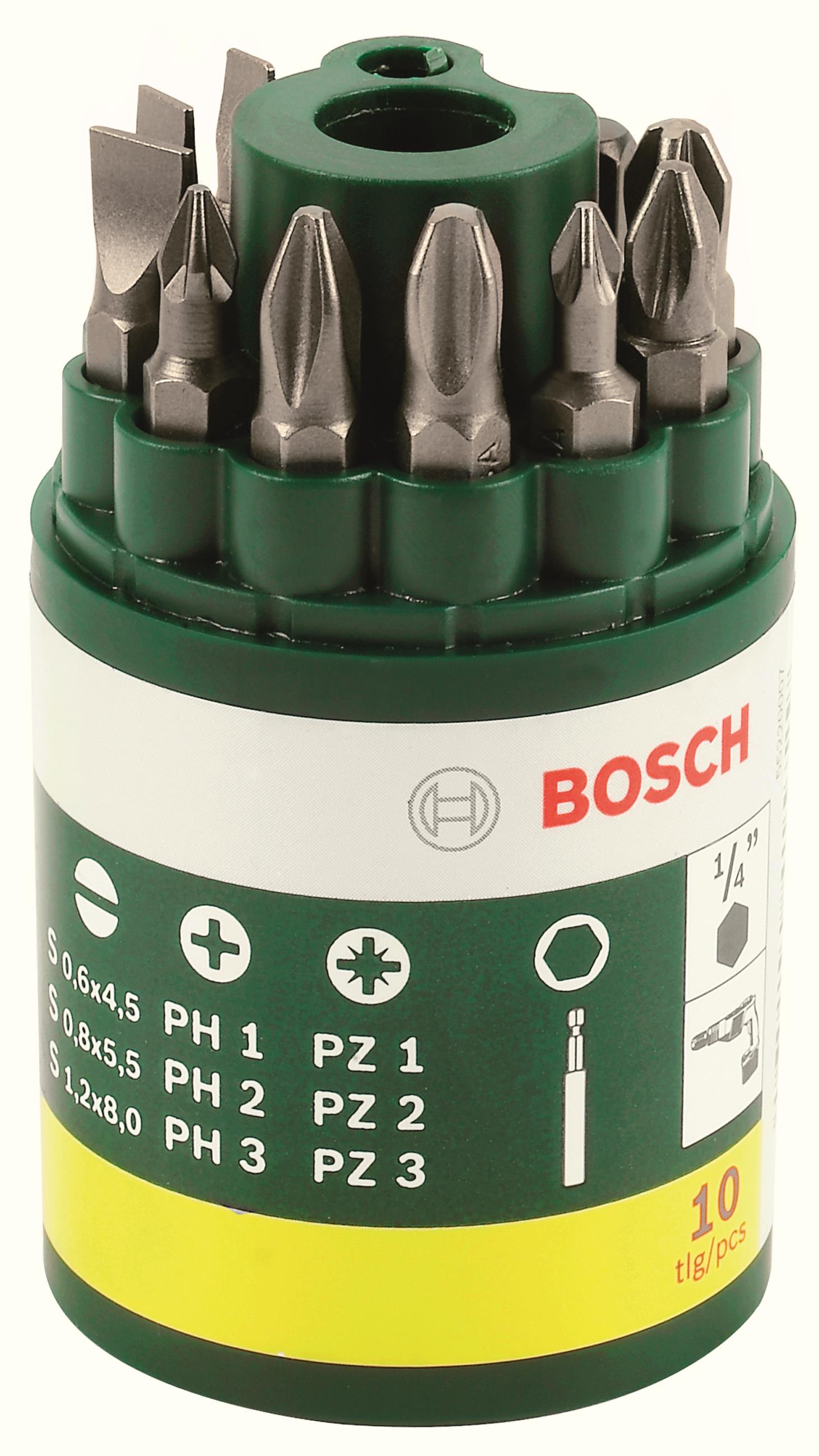 Bosch 10-dielna súprava skrutkovacích bitov 2.607.019.454