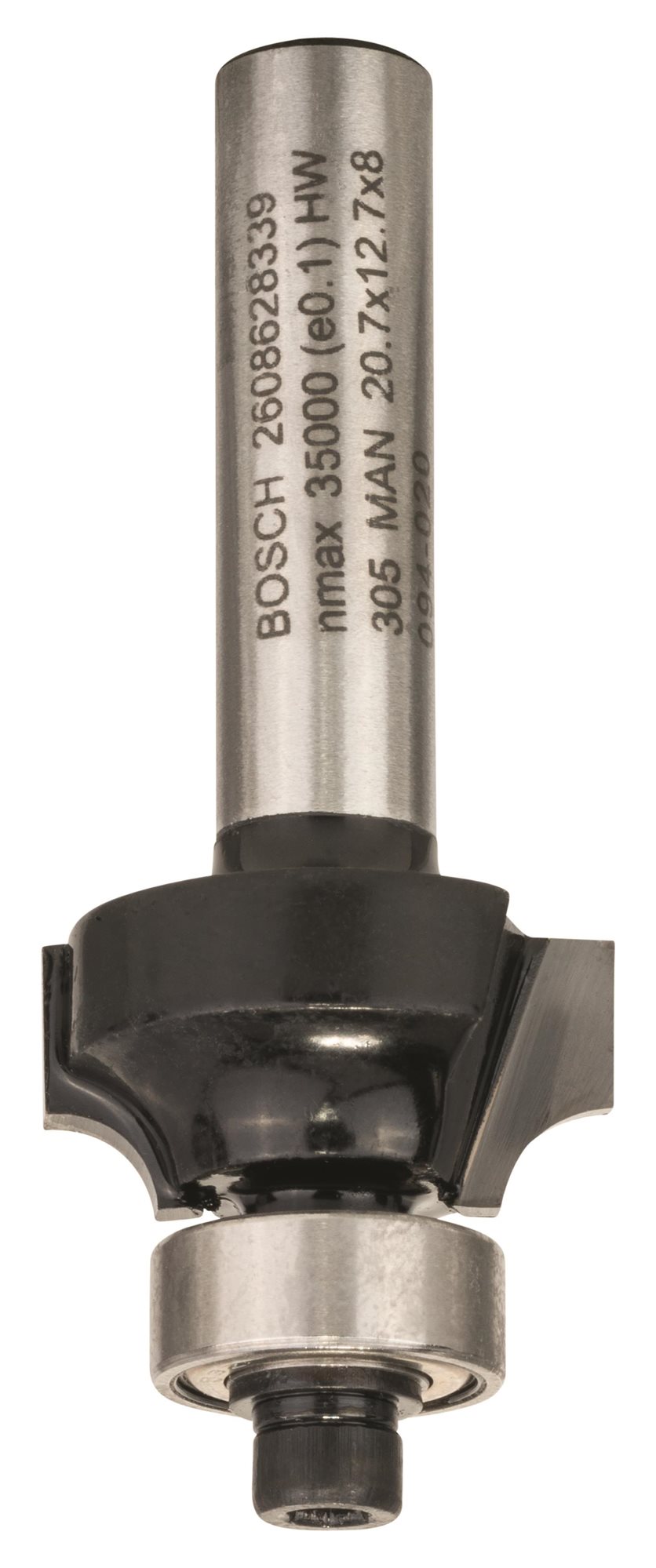 BOSCH Zaoblovacia fréza, 8 mm, R1 4 mm, L 10,5 mm, G 53 mm 2.608.628.339