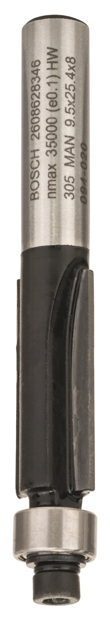 BOSCH Zarovnávacia fréza, 8 mm, D1 9,5 mm, L 25,4 mm, G 68 mm 2.608.628.346