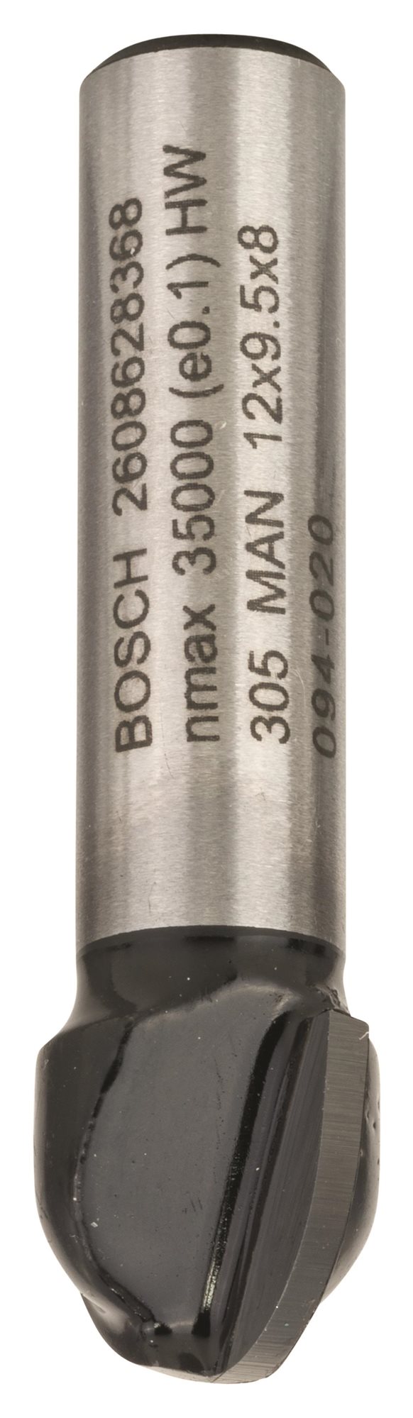 BOSCH Žliabkovacia fréza, 8 mm, R1 6 mm, D 12 mm, L 9,2 mm, G 40 mm 2.608.628.368
