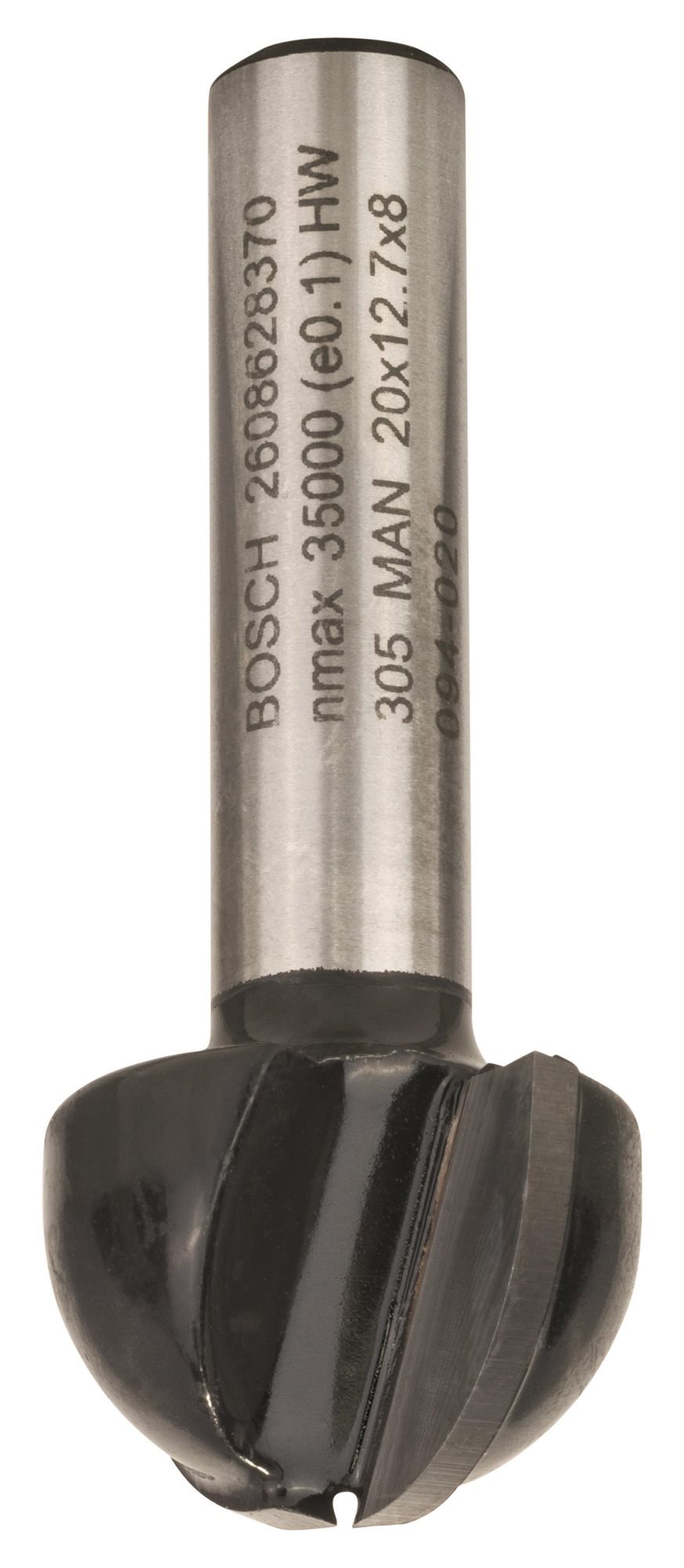 BOSCH Žliabkovacia fréza, 8 mm, R1 10 mm, D 20 mm, L 12,4 mm, G 46 mm 2.608.628.370