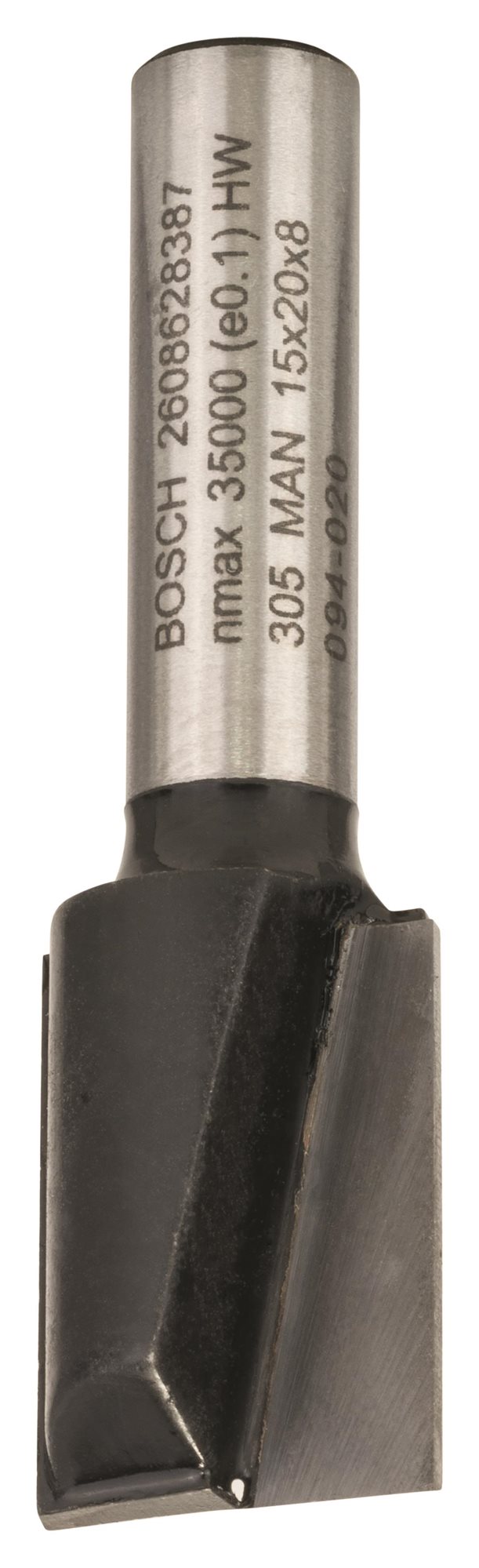 BOSCH Drážkovacia fréza, 8 mm, D1 15 mm, L 19,6 mm, G 51 mm 2.608.628.387