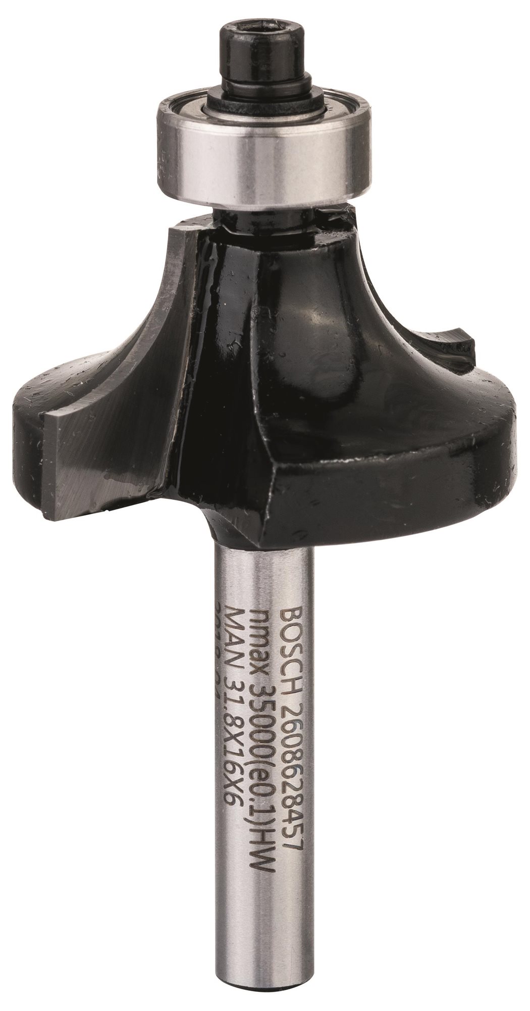 BOSCH Zaobľovacia fréza, 6 mm, R1 9,5 mm, D 31,8 mm, L 16,2 mm, G 57 mm 2.608.628.457