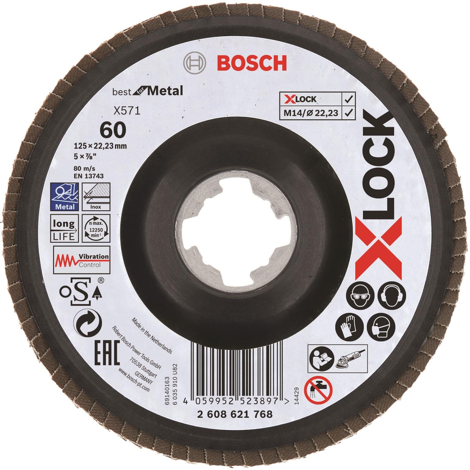BOSCH Best for Metal systému X-LOCK, šikmá verzia, plastový list, O 125 mm, G 60, X571 2.608.621.768