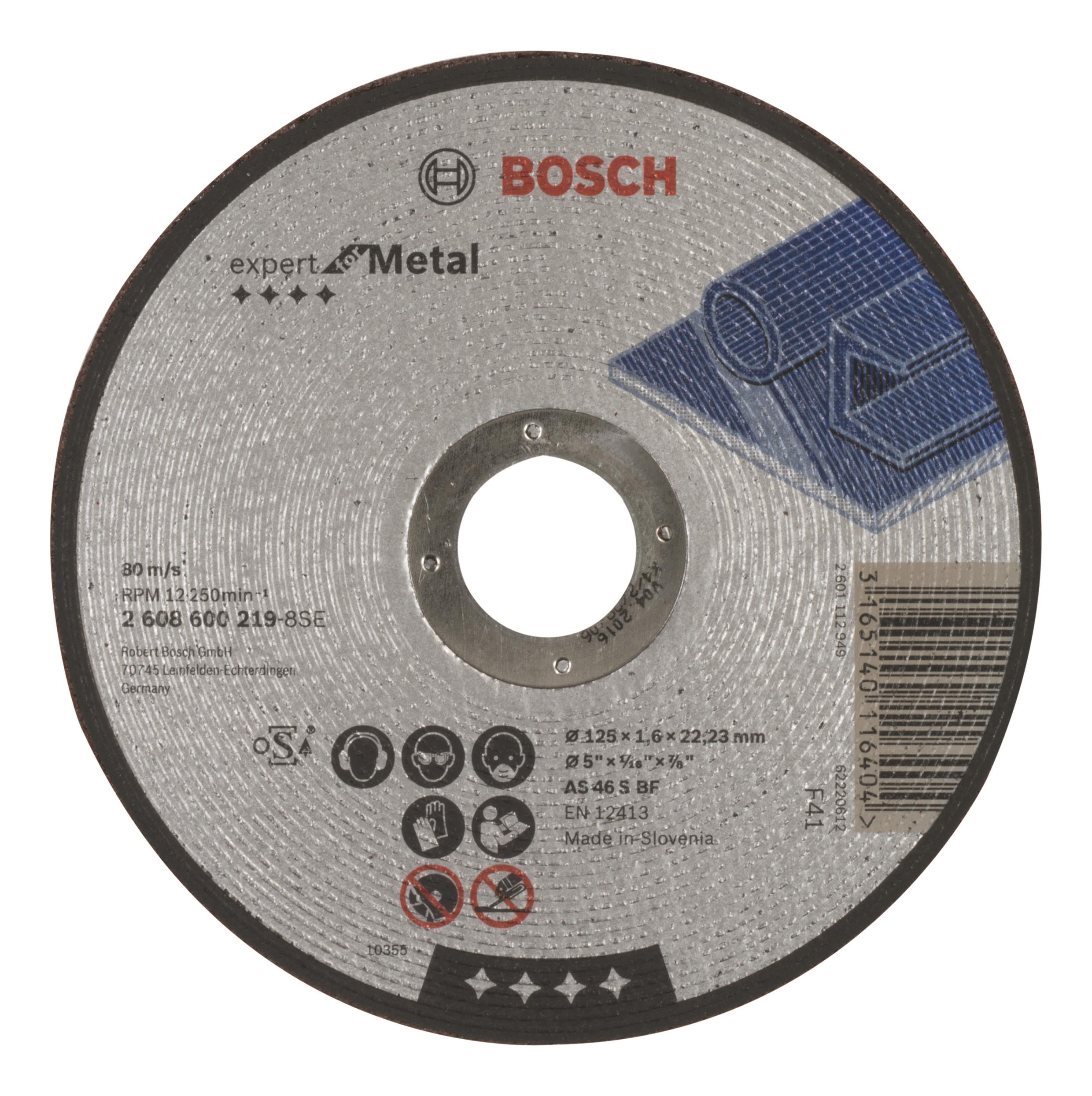 BOSCH Deliaci kotúč rovný Expert for Metal AS 46 S BF, 125 mm, 1,6 mm 2.608.600.219