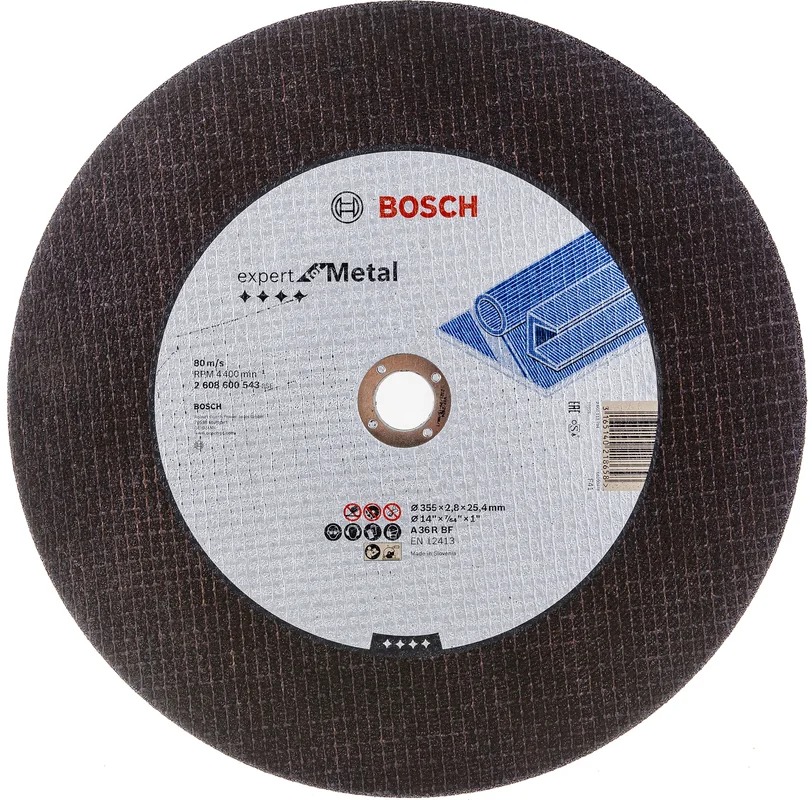 BOSCH Deliaci kotúč rovný Expert for Metal A 36 R BF, 355 mm, 25,40 mm, 2,8 mm 2.608.600.543