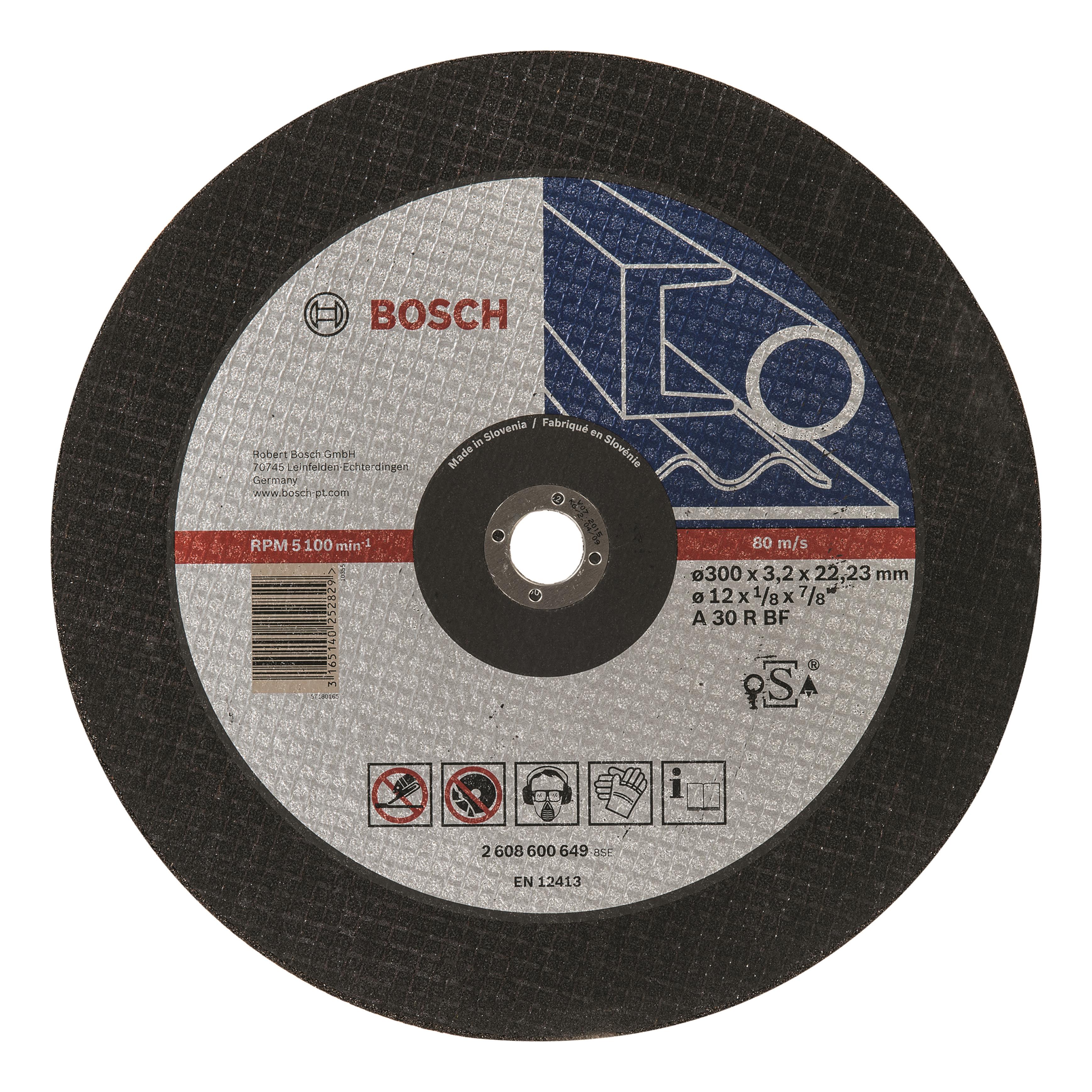 BOSCH Deliaci kotúč rovný Expert for Metal A 30 R BF, 300 mm, 3,2 mm 2.608.600.649