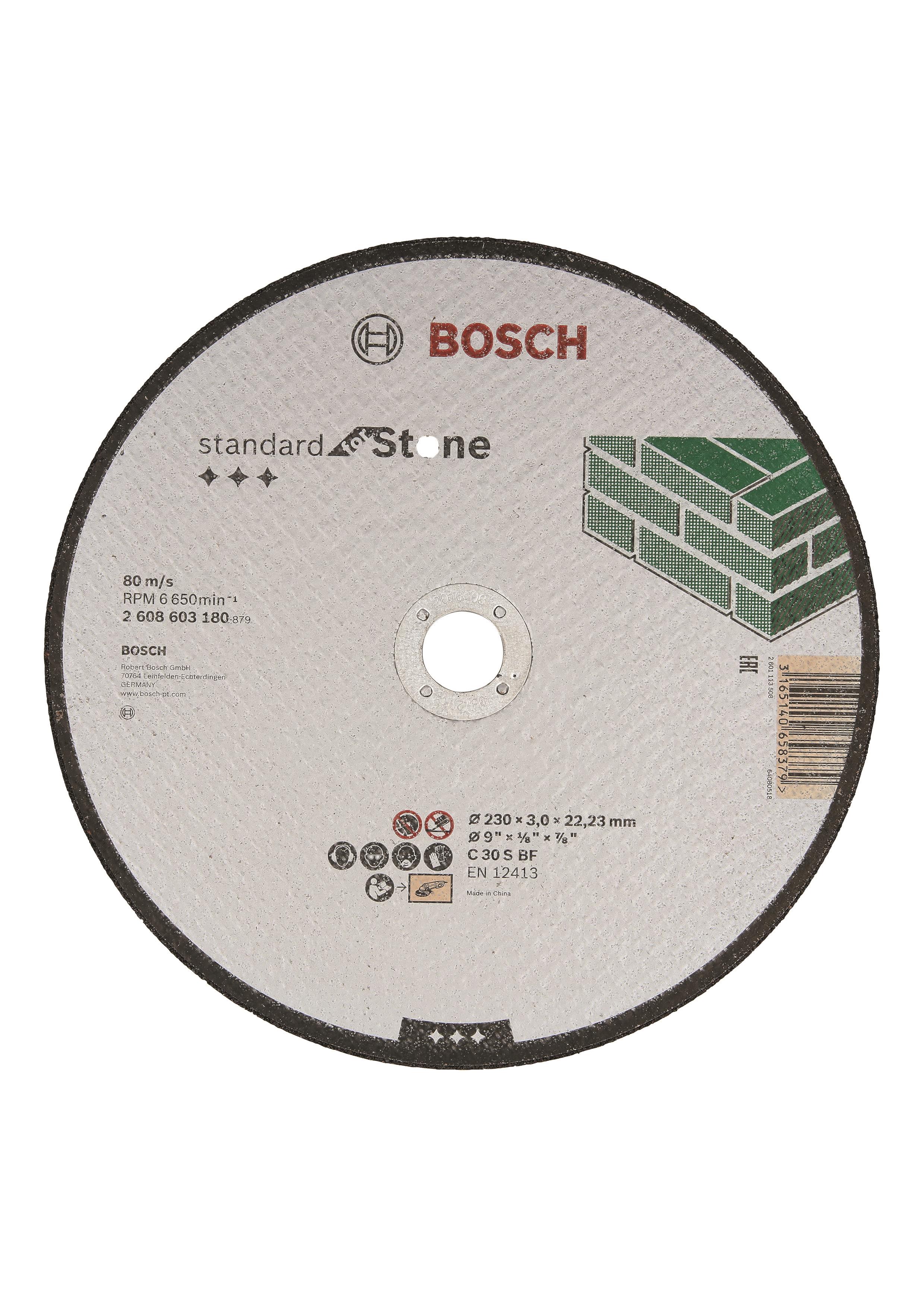 BOSCH Deliaci kotúč rovný Standard for Stone C 30 S BF, 230 mm, 22,23 mm, 3,0 mm 2.608.603.180