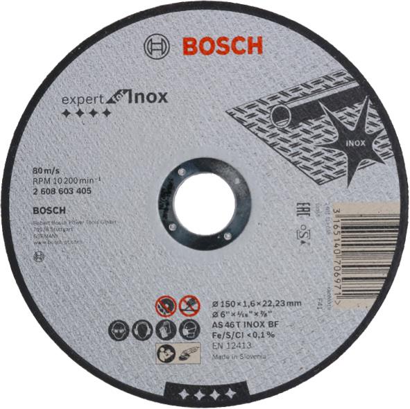 BOSCH Deliaci kotúč rovný Expert for Inox AS 46 T INOX BF, 150 mm, 1,6 mm 2.608.603.405