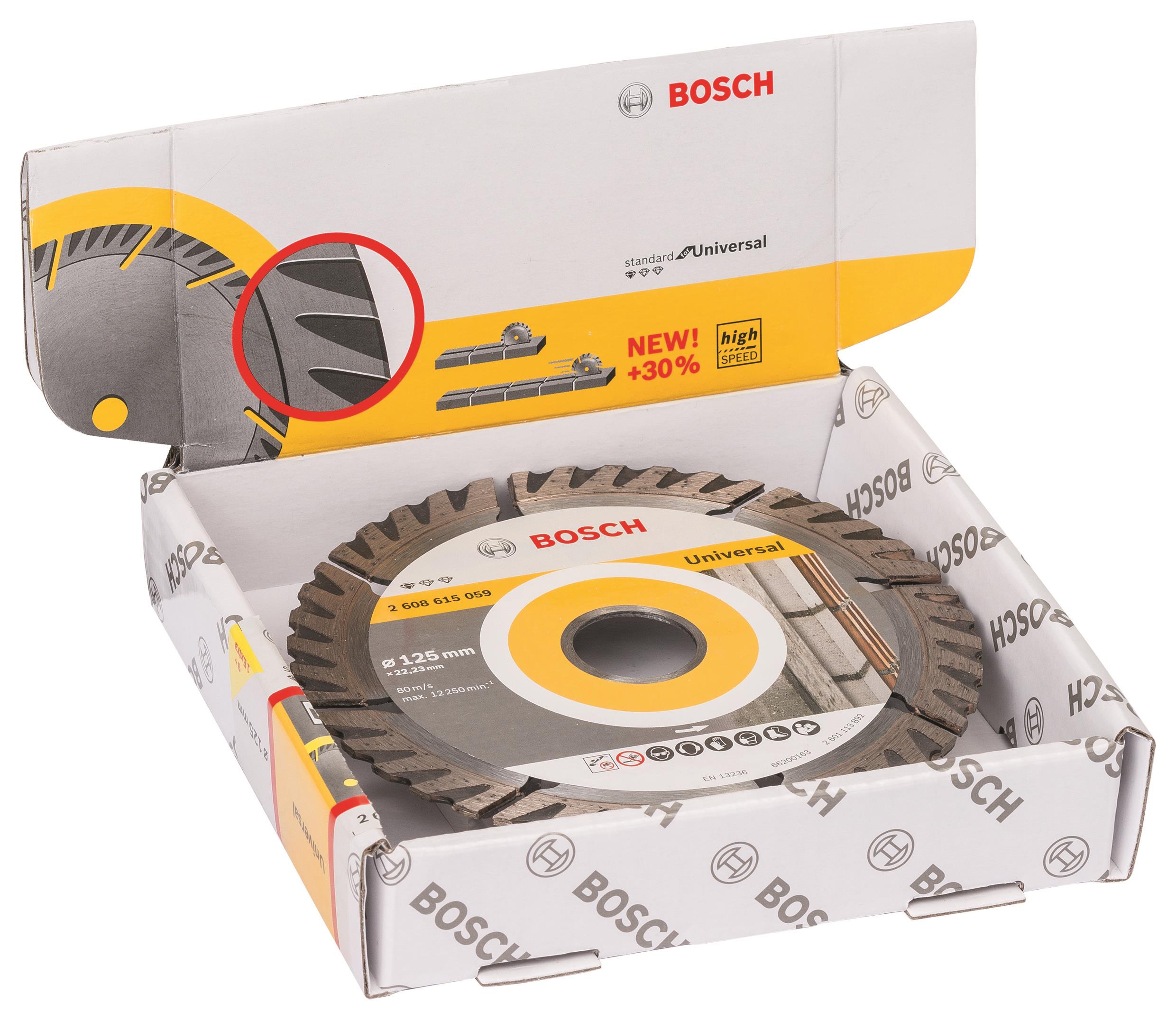 BOSCH Diamantový deliaci kotúč Standard for Universal 125 × 22,23 (balenie 10 ks) 2.608.615.060