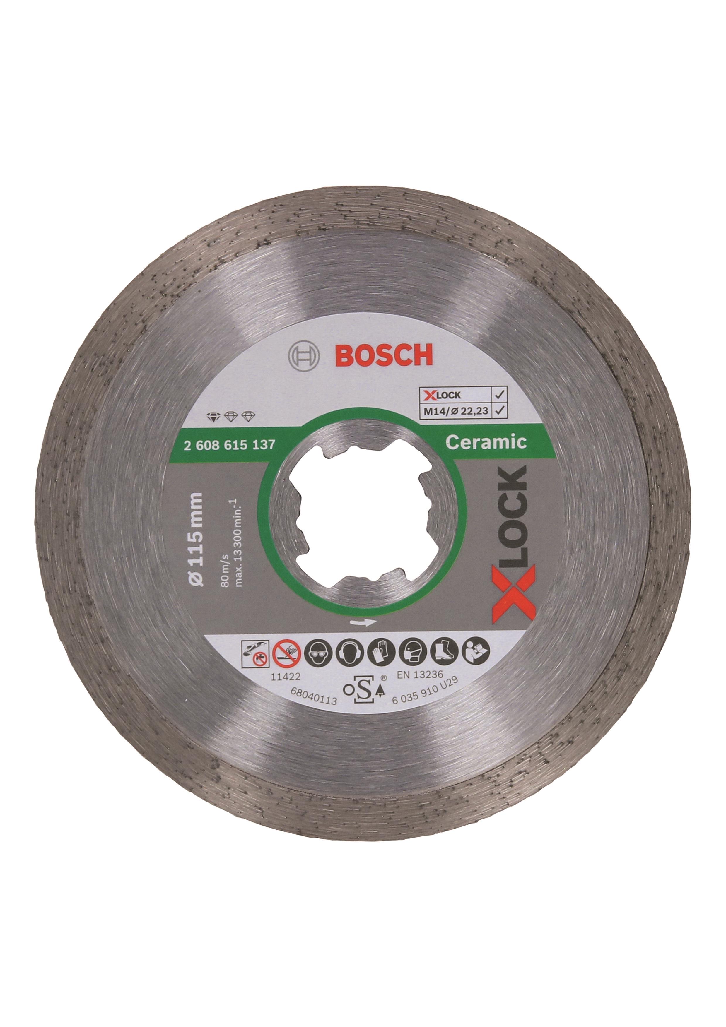 BOSCH Standard for Ceramic systému X-LOCK, 115 × 22,23 × 1,6 × 7 2.608.615.137