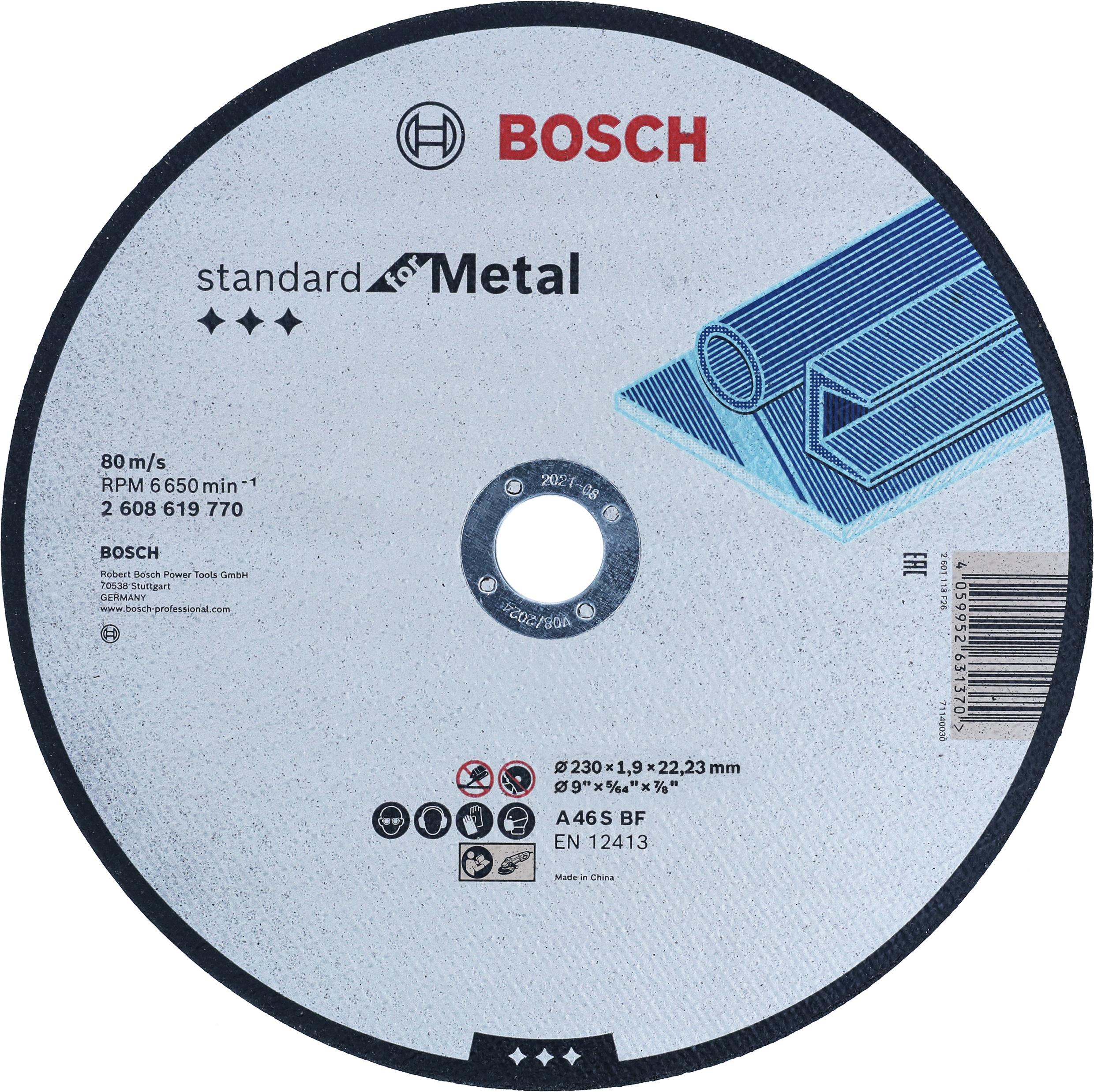 BOSCH Standard for Metal 230 mm, 22,23 mm A 46 S BF, 230 mm, 22,23 mm, 1,9 mm 2.608.619.770