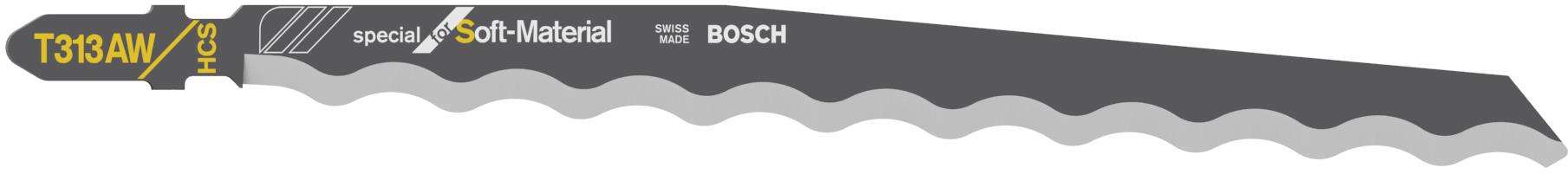 BOSCH Pílový plátok do kmitacej píly 3 ks T313AW 2.608.635.187
