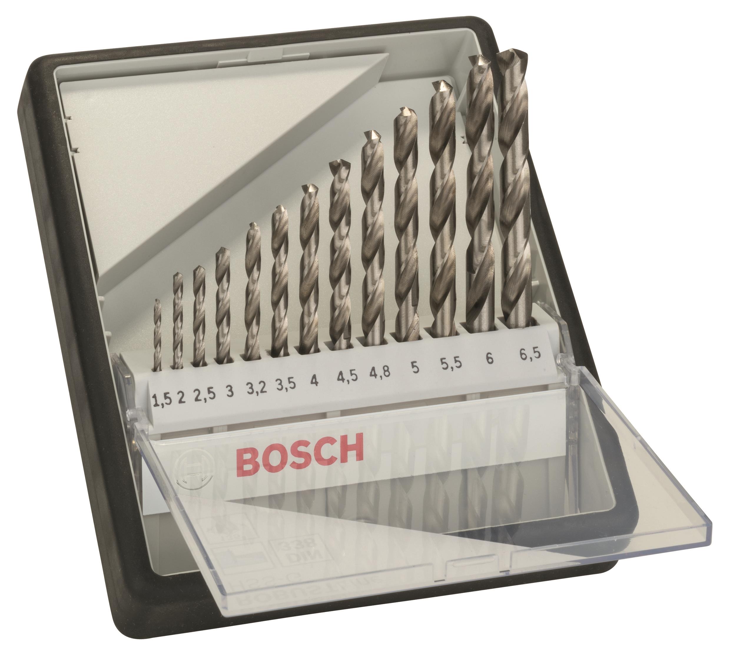 BOSCH Súprava špirálových vrtákov do kovu HSS-G, Robust Line, 135° 1,5 – 6,5 mm, 13 kusov 2.607.010.
