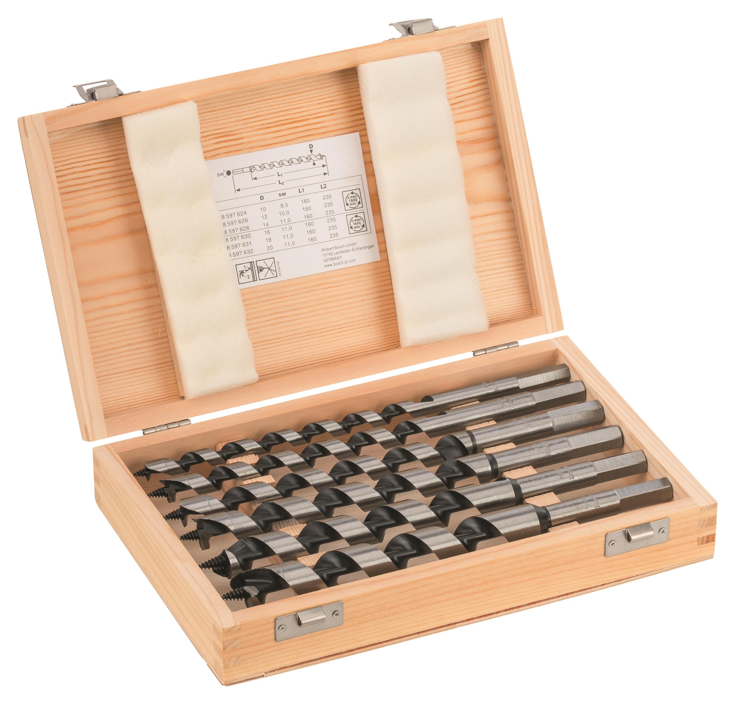 BOSCH Súprava hadovitých vrtákov 10 – 20 mm, 6 kusov 2.607.019.322