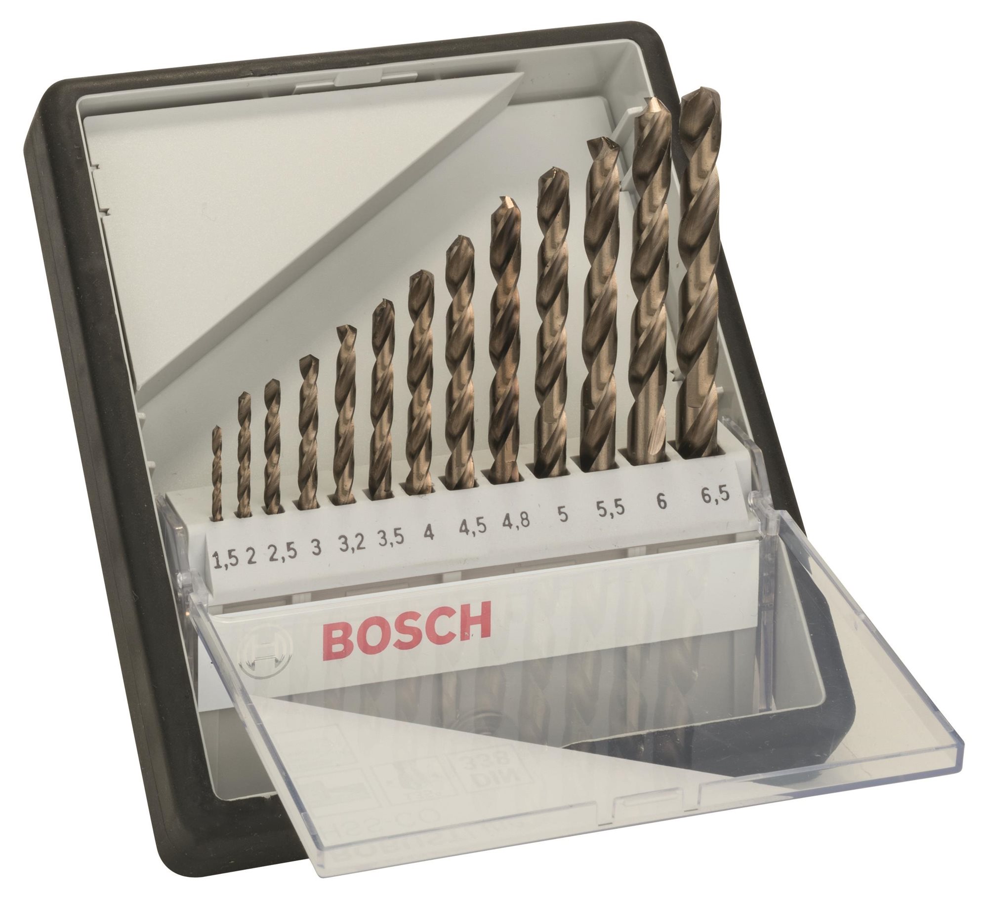 BOSCH 13-dielna súprava špirálových vrtákov do kovu Robust Line HSS-Co 1,5 – 6,5 mm 2.607.019.926