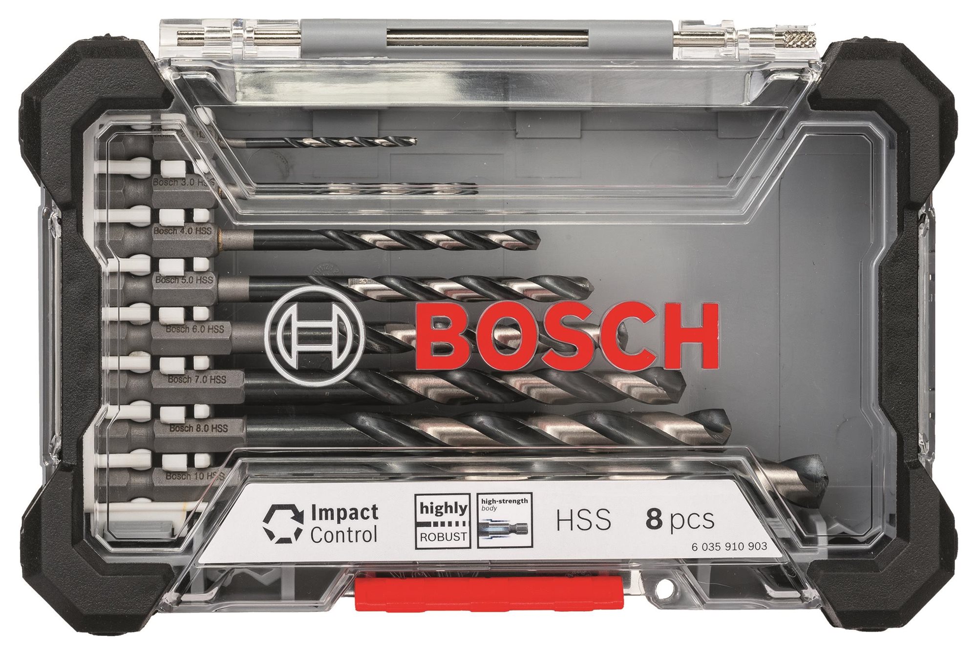 BOSCH 8-dielna súprava špirálových vrtákov HSS Impact Control 2.608.577.146
