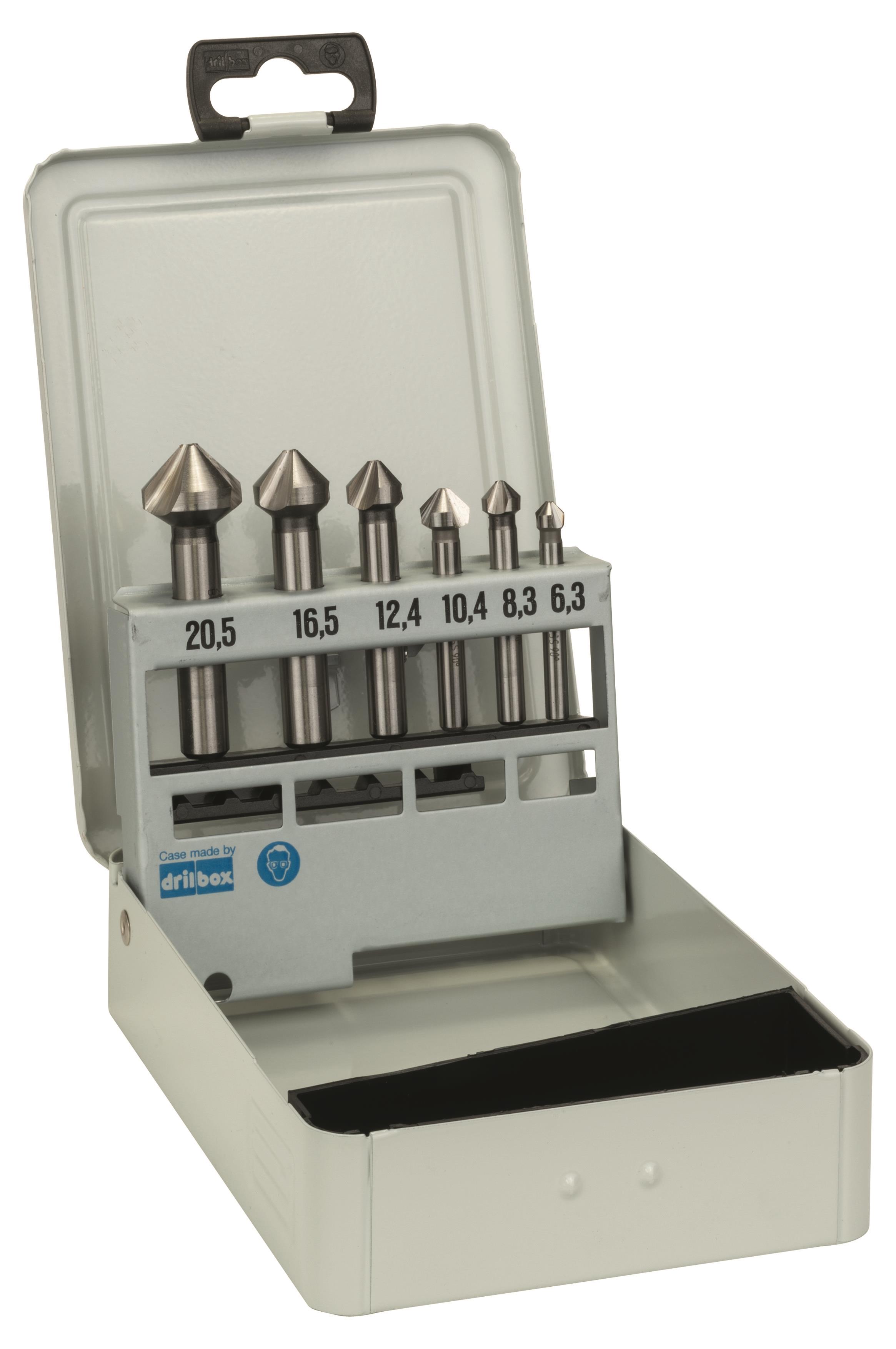 BOSCH 6 ks kužeľ. záhlbníkov, 45; 63 mm/5 – 10 mm/6,3; 8,3; 10,4; 12,4; 16,5; 20,5 mm 2.608.597.527