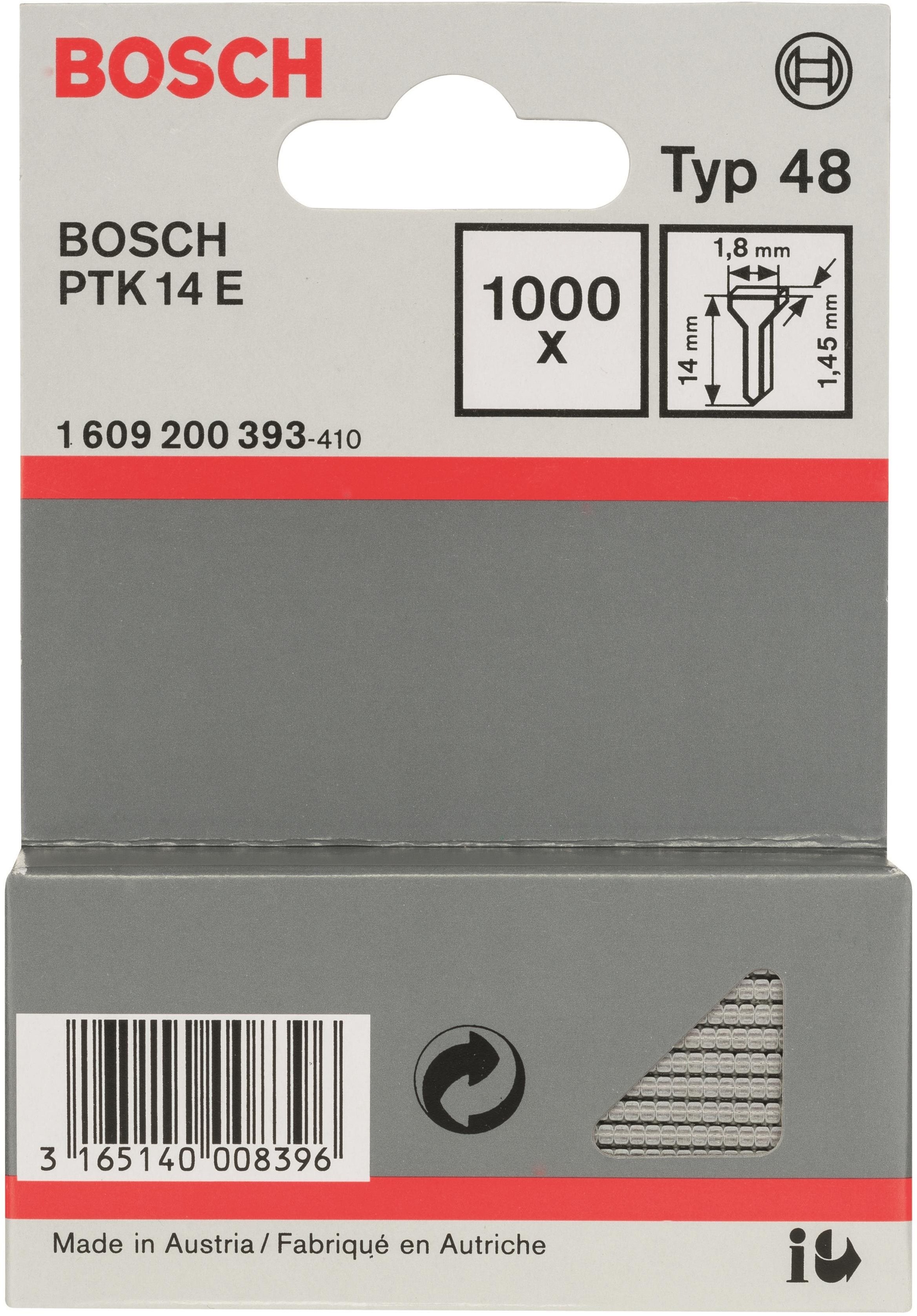 BOSCH Klince, typ 48 1,8 × 1,45 × 14 mm 1.609.200.393