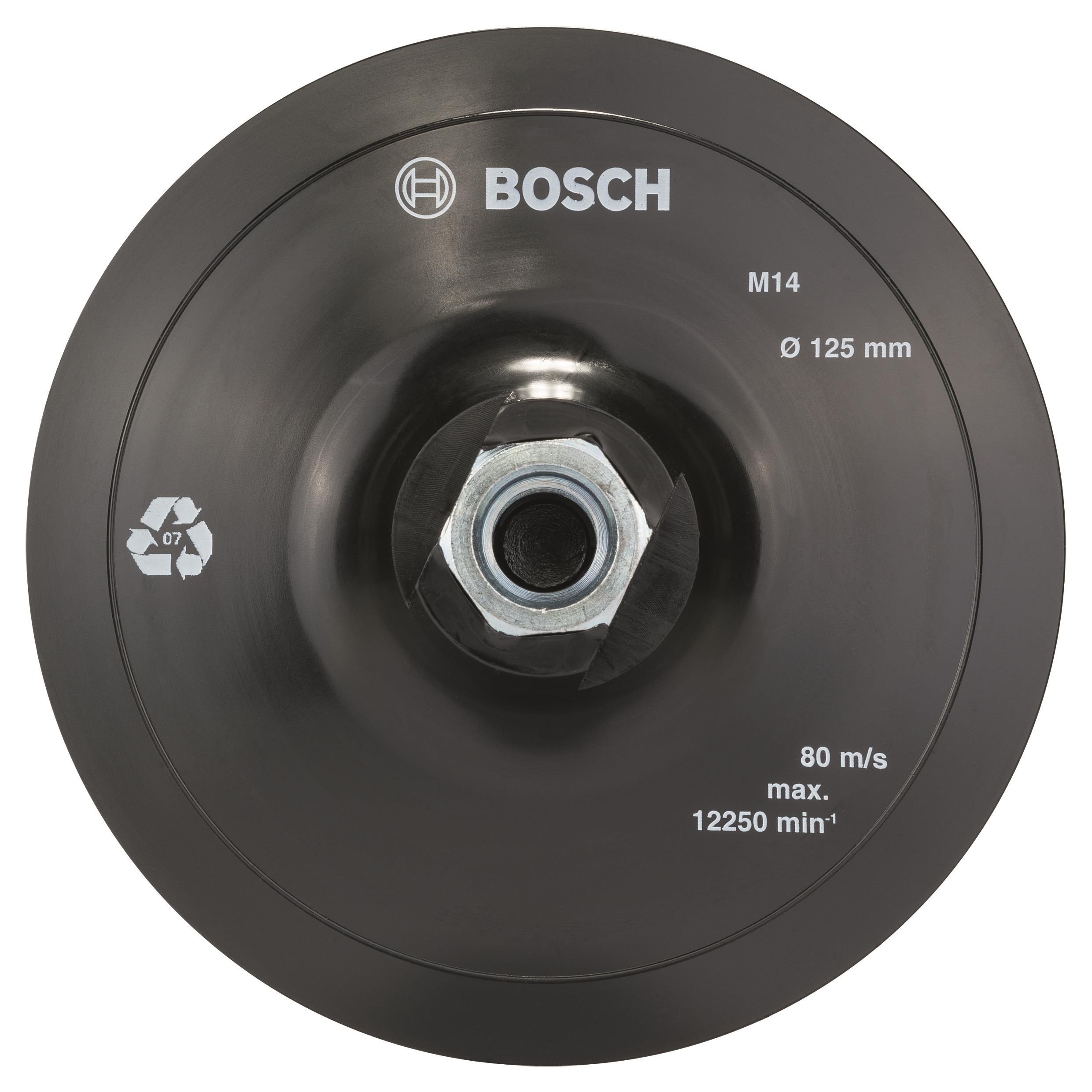 BOSCH Oporný tanier s upínacím systémom so suchým zipsom, 125 mm 2.608.601.077