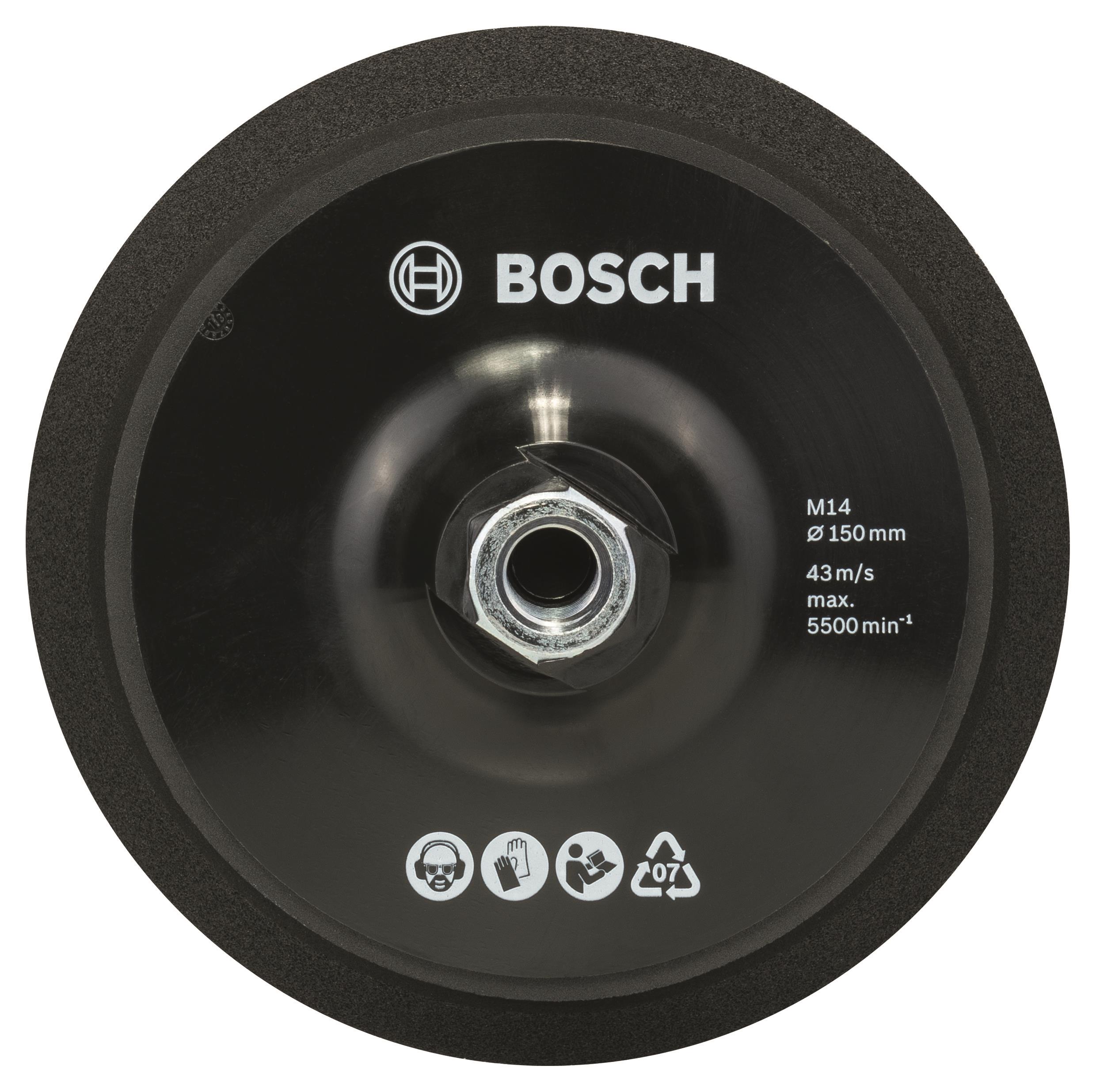 BOSCH Oporný tanier M14, priemer 150 mm, so suchým zipsom 2.608.612.027