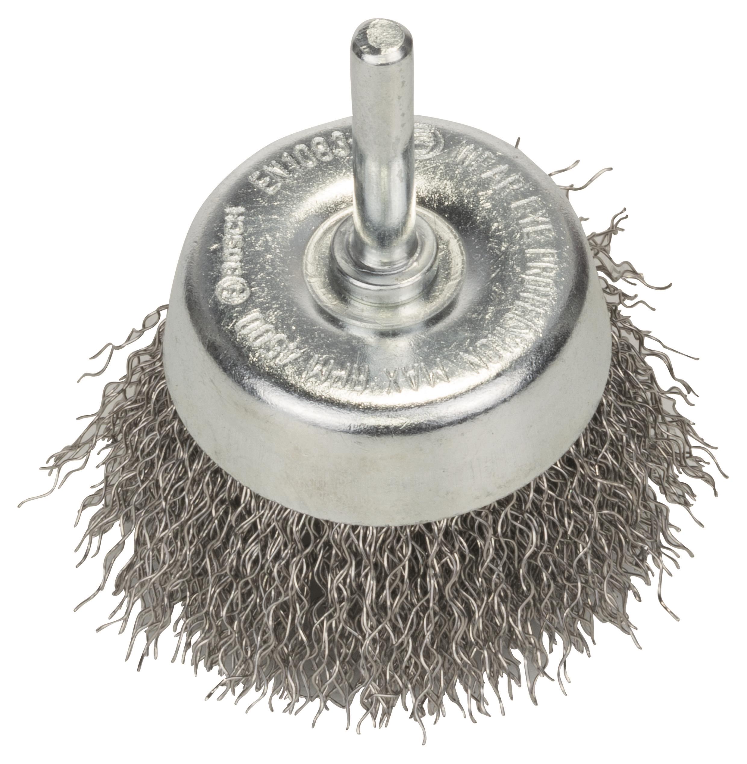 BOSCH Hrnčeková kefa, zvlnený drôt, 60 × 0,3 mm, nehrdzavejúca oceľ 2.608.622.118