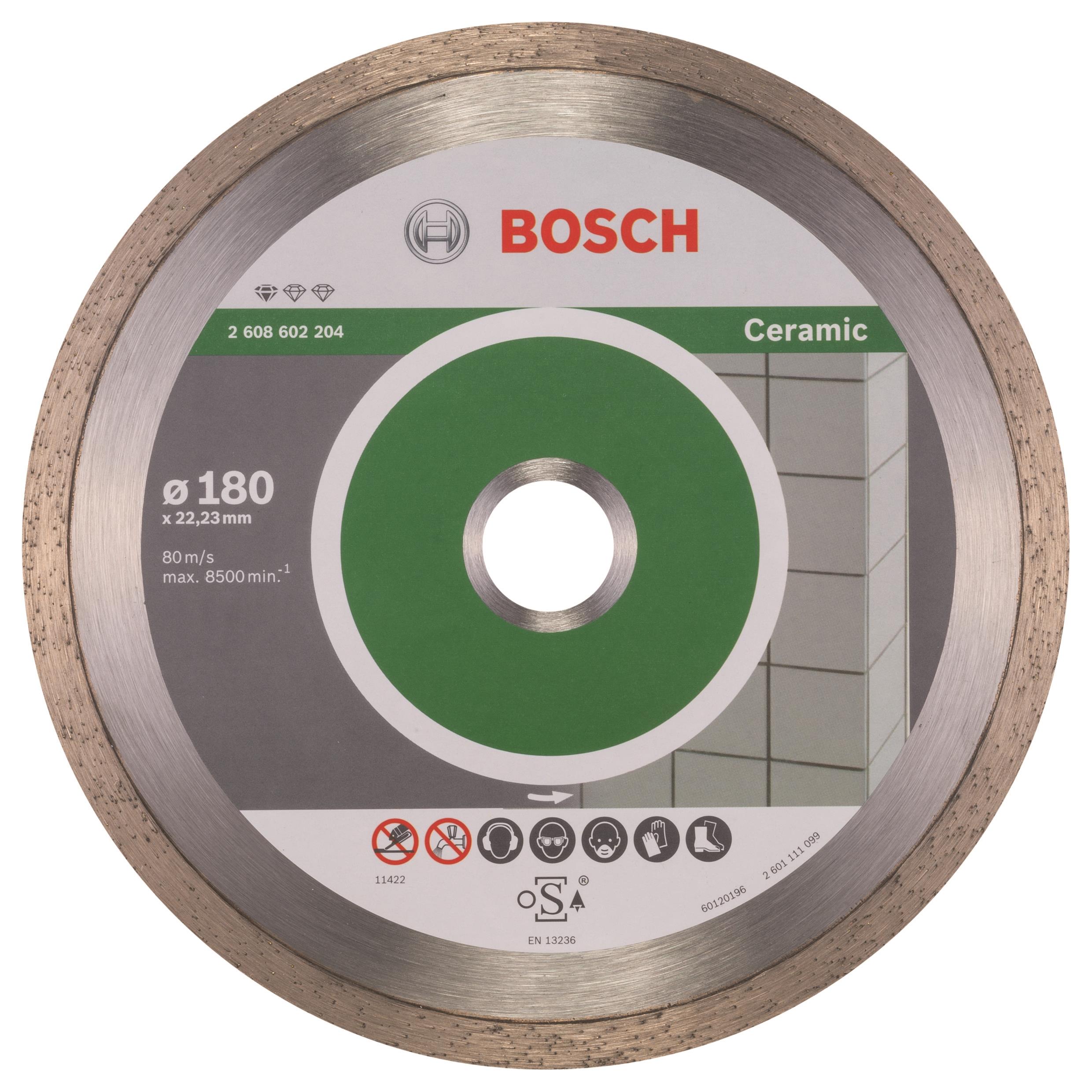 BOSCH Diamantový deliaci kotúč Standard for Ceramic 180 × 22,23 × 1,6 × 7 mm 2.608.602.204