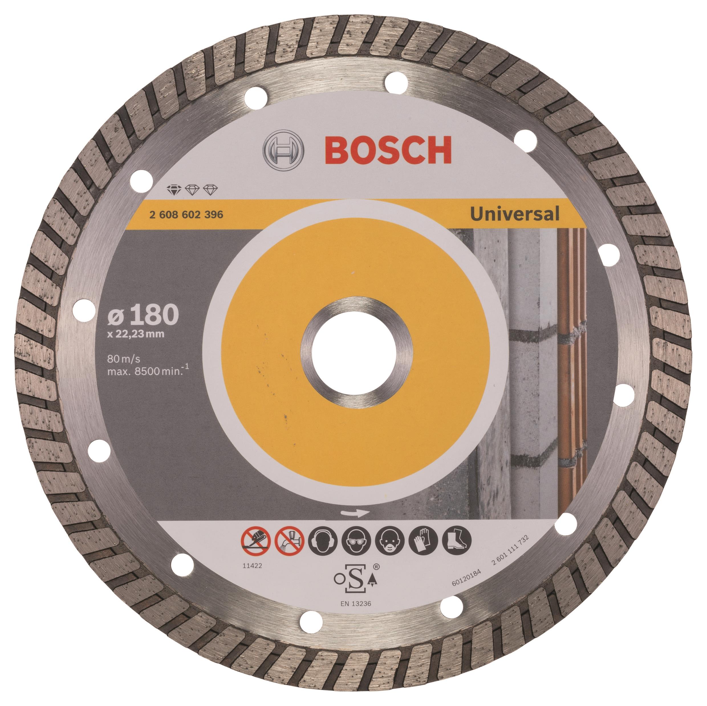 BOSCH Diamantový deliaci kotúč Štandard for Universal Turbo 180 × 22,23 × 2,5 × 10 mm 2.608.602.396