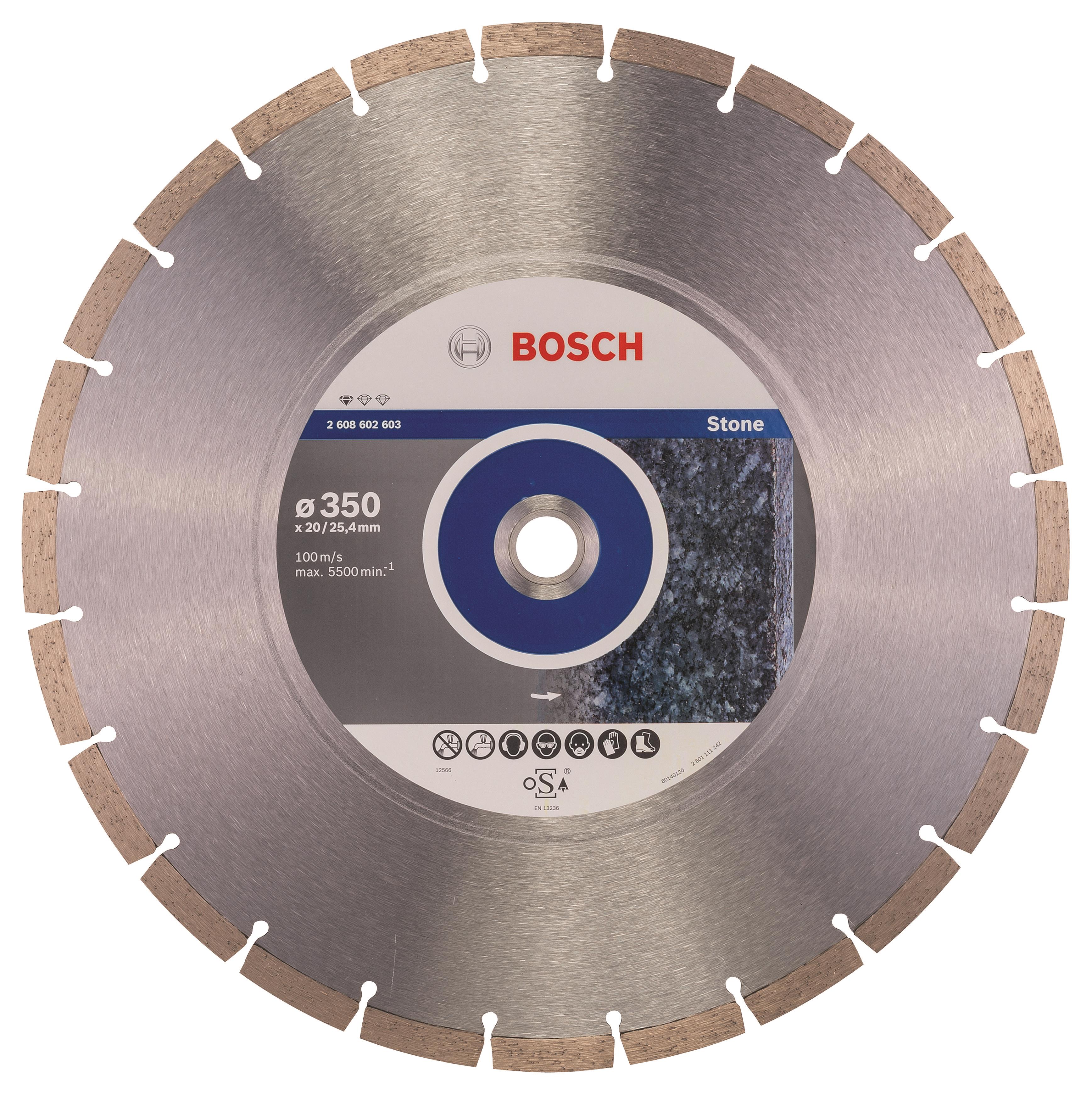 BOSCH Diamantový deliaci kotúč Standard for Stone 350 × 20/25,40 × 3,1 × 10 mm 2.608.602.603