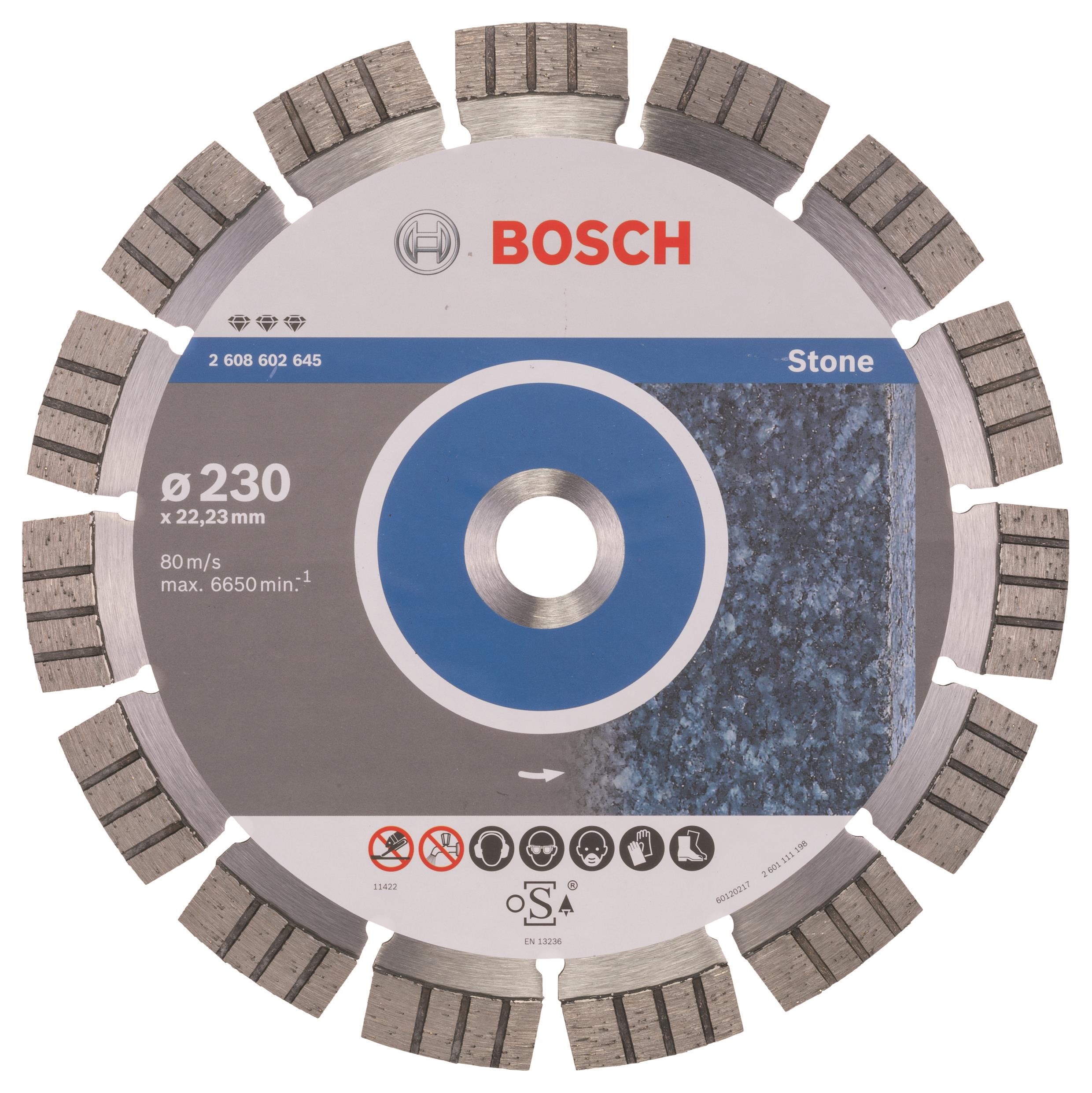 BOSCH Diamantový deliaci kotúč Best for Stone 230 × 22,23 × 2,4 × 15 mm 2.608.602.645