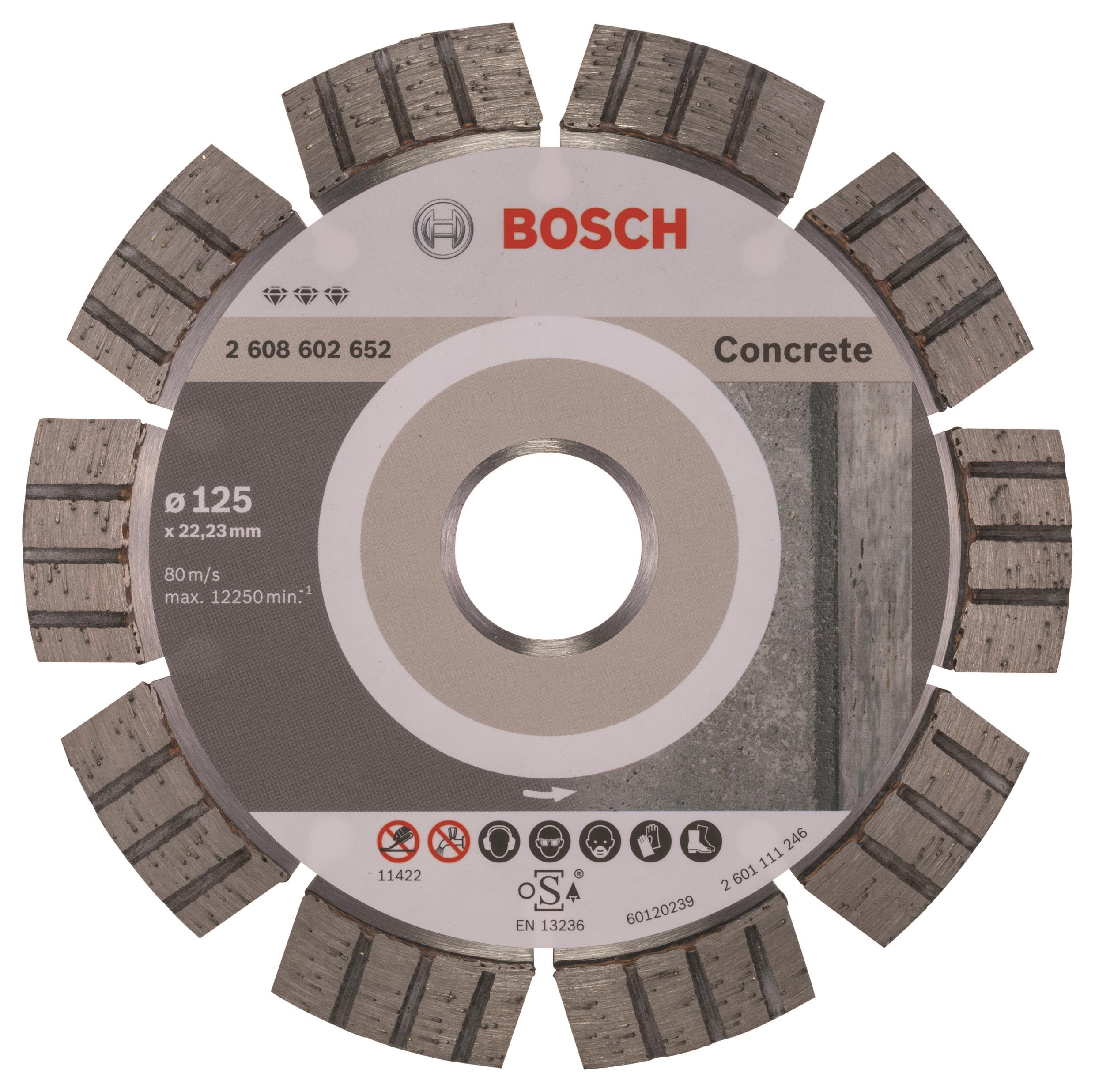 BOSCH Diamantový deliaci kotúč Best for Concrete 125 × 22,23 × 2,2 × 12 mm 2.608.602.652