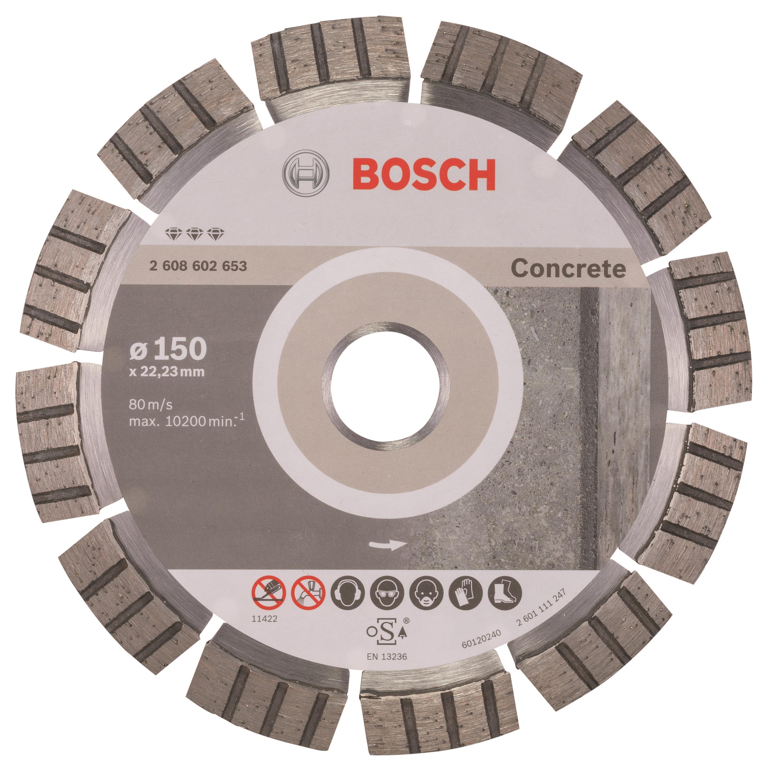 BOSCH Diamantový deliaci kotúč Best for Concrete 150 × 22,23 × 2,4 × 12 mm 2.608.602.653