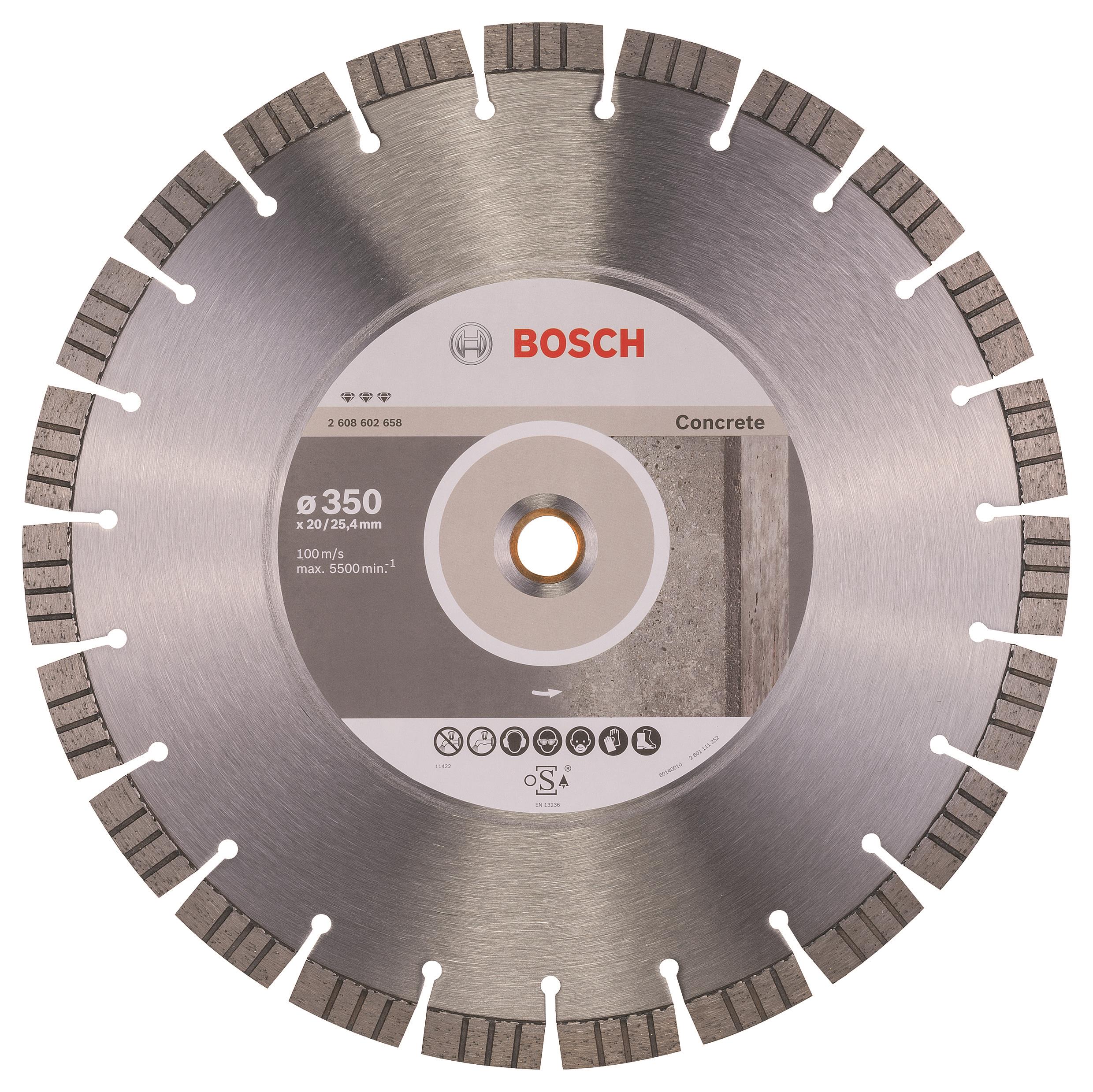 BOSCH Diamantový deliaci kotúč Best for Concrete 350 × 20,00 + 25,40 × 3,2 × 15 mm 2.608.602.658