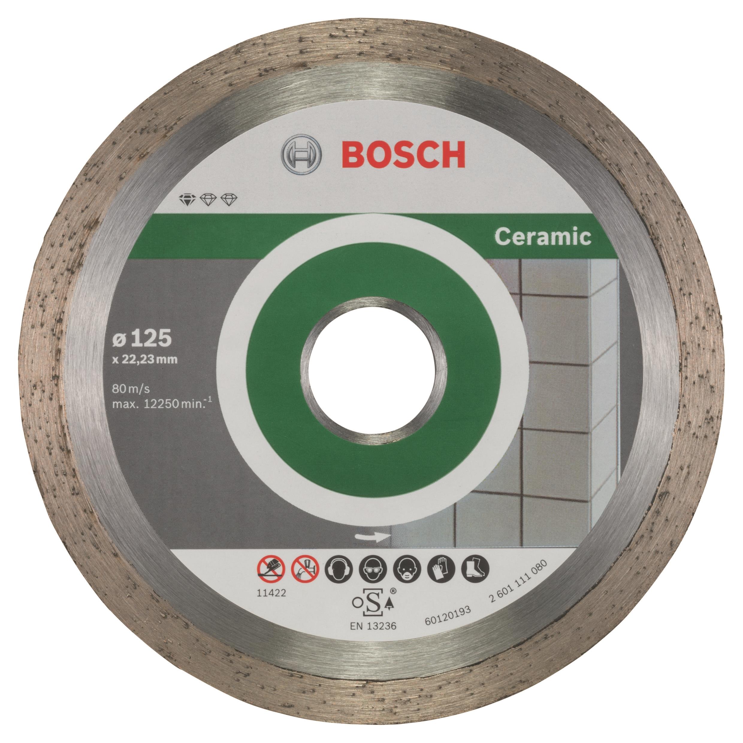 BOSCH Diamantový deliaci kotúč Standard for Ceramic 125 × 22,23 × 1,6 × 7 mm 2.608.603.232