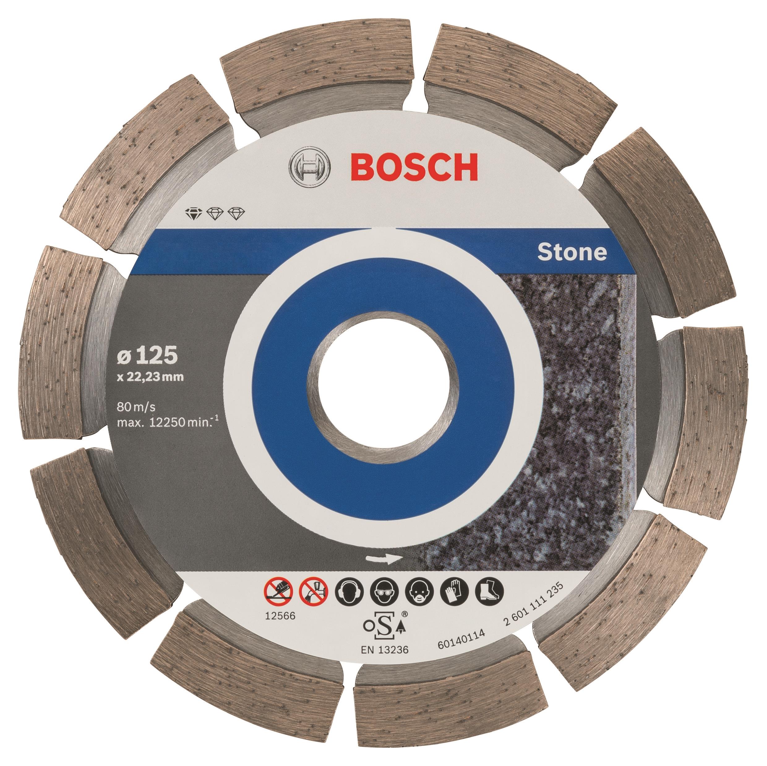 BOSCH Diamantový deliaci kotúč Standard for Stone 125 × 22,23 × 1,6 × 10 mm 2.608.603.236