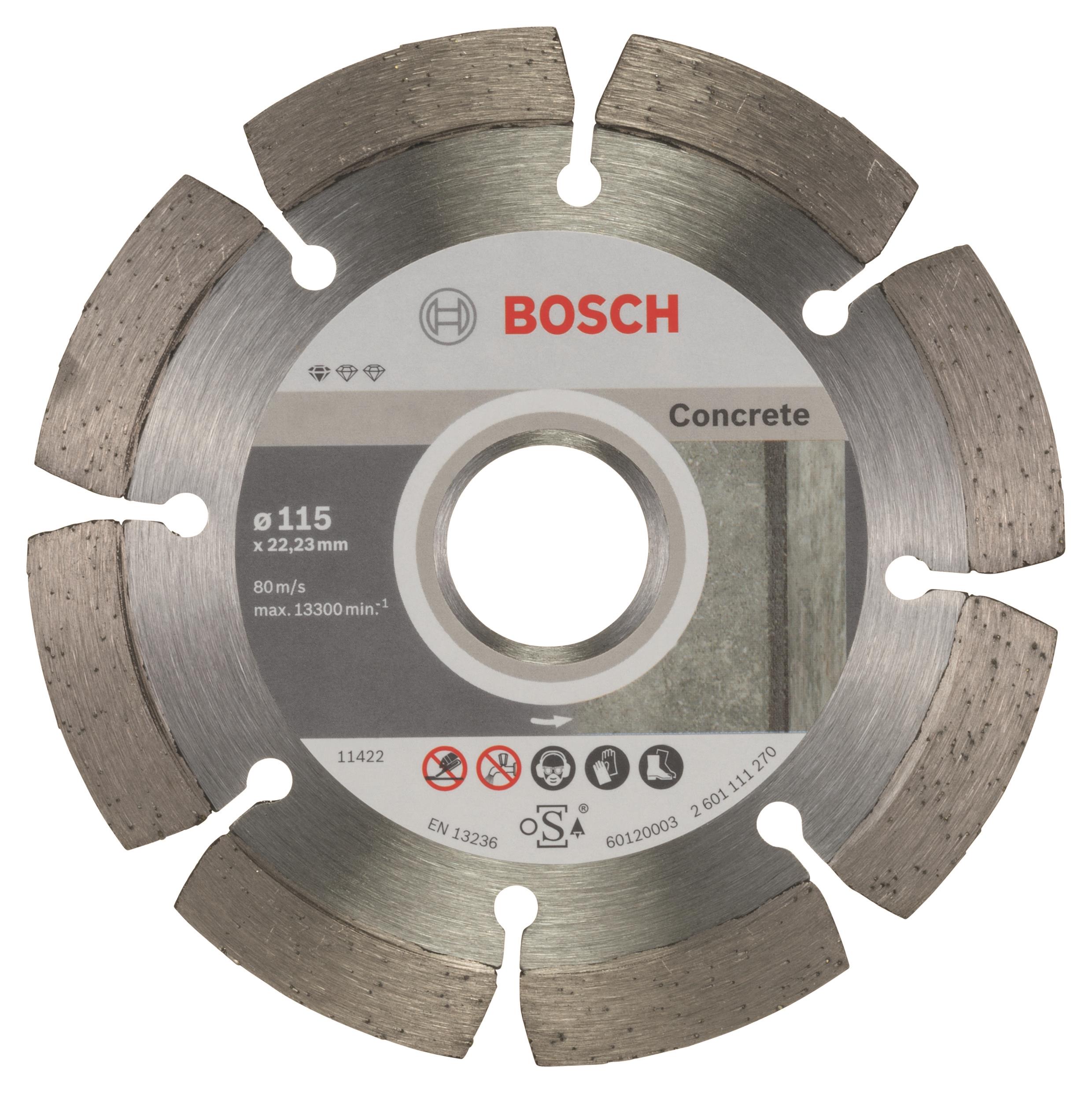 BOSCH Diamantový deliaci kotúč Standard for Concrete 115 × 22,23 × 1,6 × 10 mm 2.608.603.239