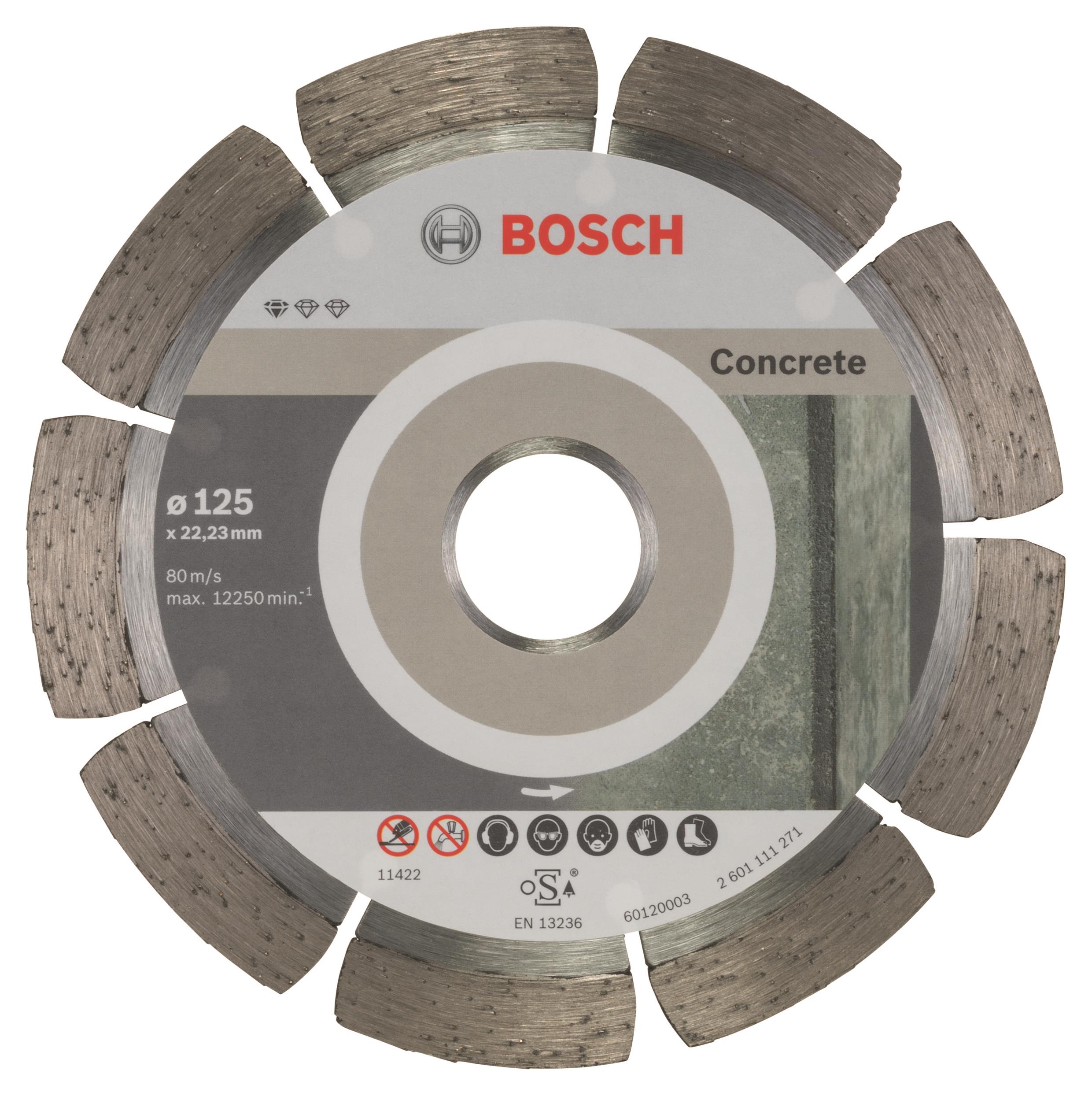 BOSCH Diamantový deliaci kotúč Standard for Concrete 125 × 22,23 × 1,6 × 10 mm 2.608.603.240