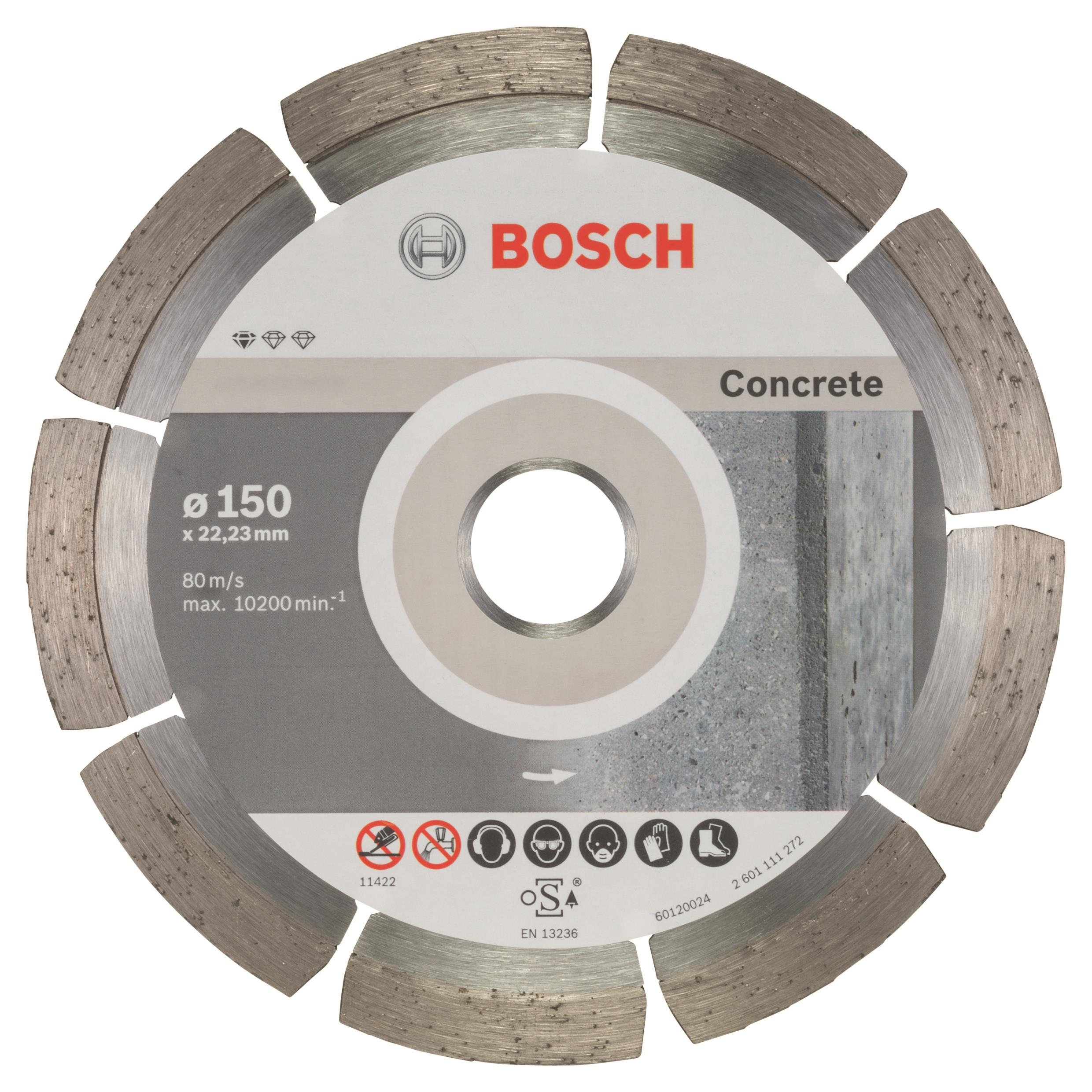 BOSCH Diamantový deliaci kotúč Standard for Concrete 150 × 22,23 × 2 × 10 mm 2.608.603.241