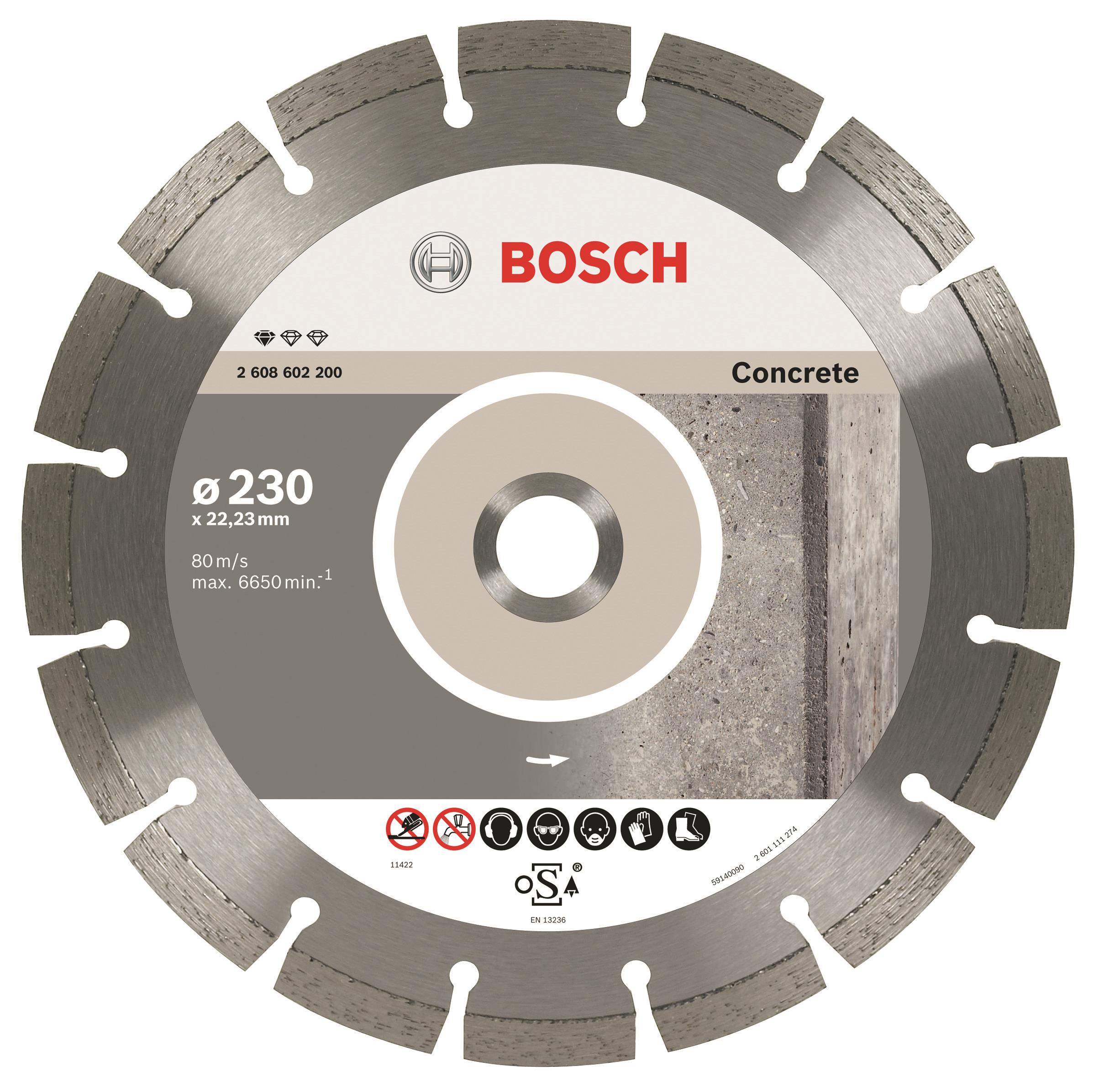 BOSCH Diamantový deliaci kotúč Standard for Concrete 230 × 22,23 × 2,3 × 10 mm 2.608.603.243