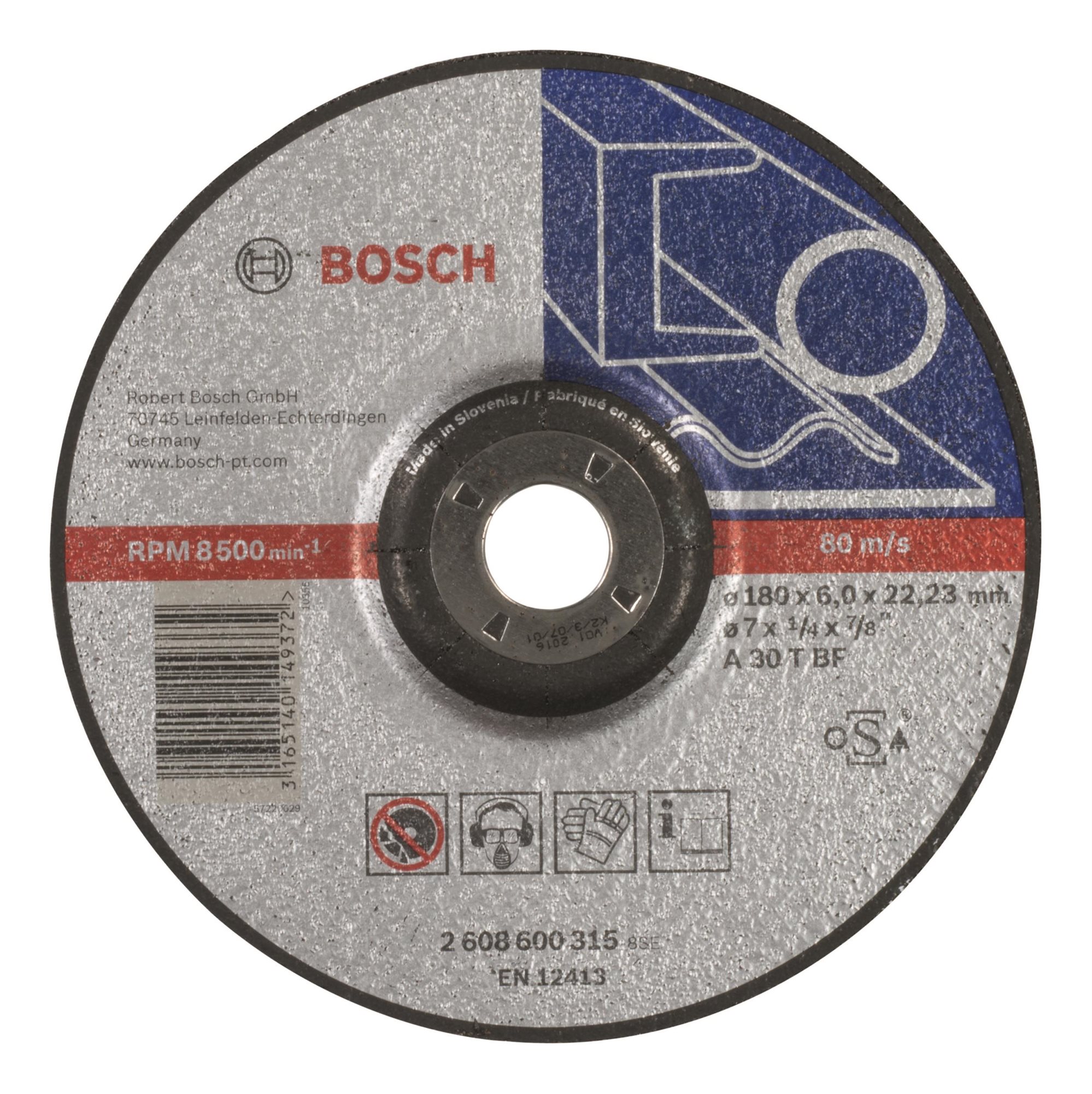 BOSCH Hrubovací kotúč profilovaný Expert for Metal A 30 T BF, 180 mm, 6,0 mm 2.608.600.315