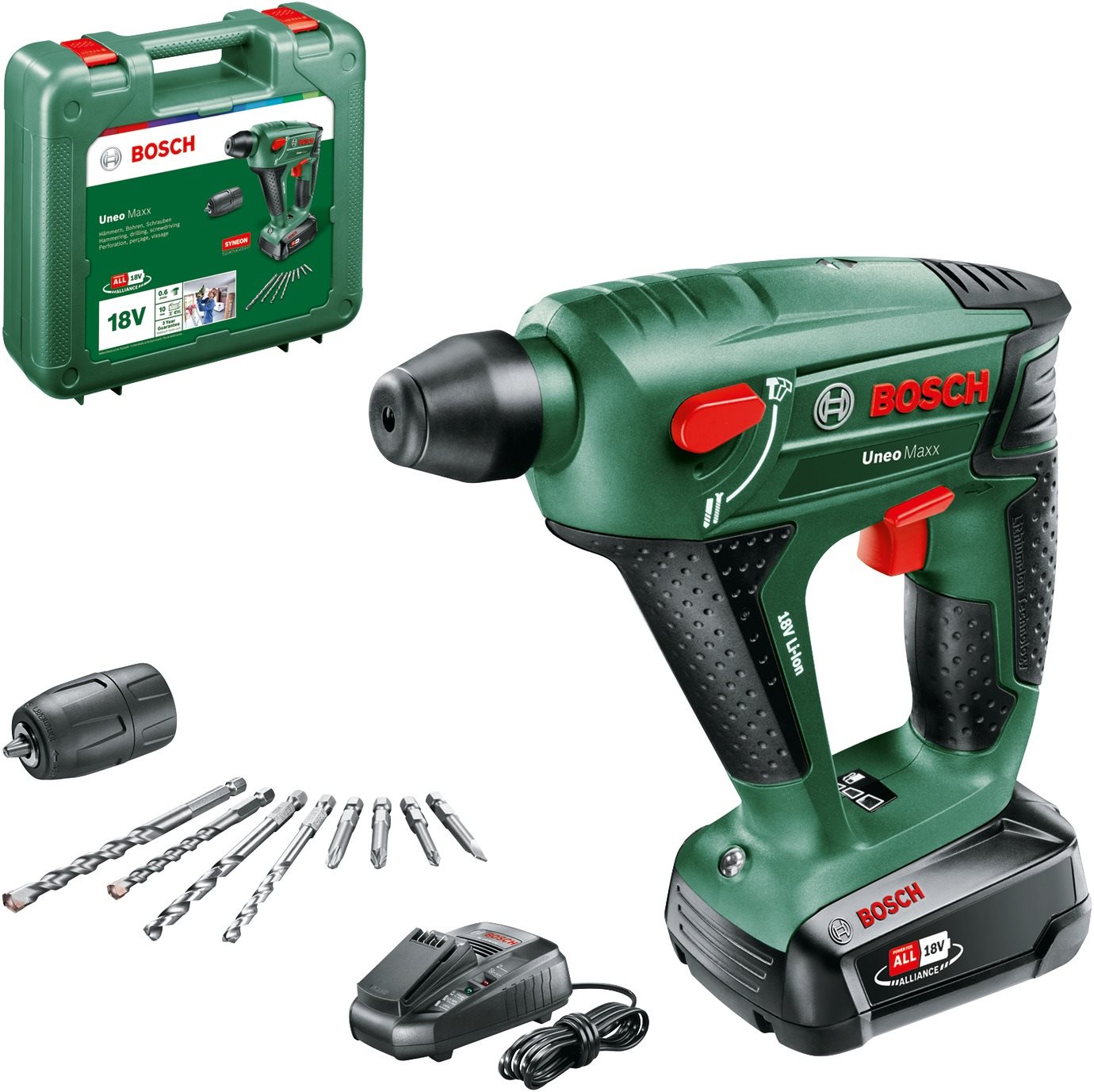 BOSCH Vŕtacie kladivo AKU Uneo Maxx 18 Li, 1× 2,5 Ah 0.603.952.30F