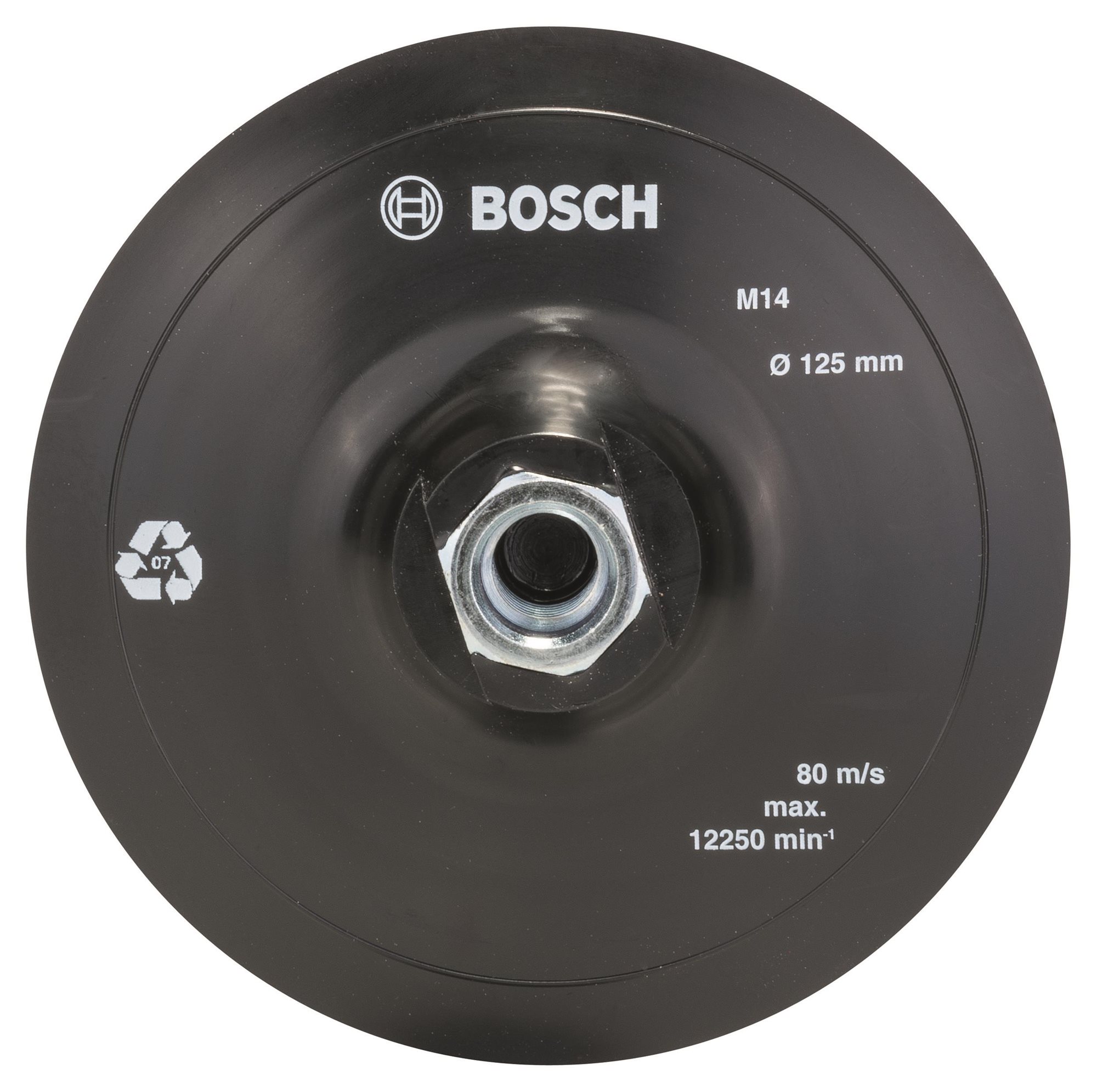 BOSCH Gumová brúsna doska na uhlové brúsky, suchý zips, 125 mm 2.609.256.272