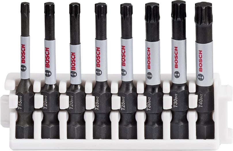 BOSCH Súprava nadstavcov Impact Control Power Bit, 8 kusov, 1×T15;2×T20;2×T25;2×T30;1×T40 2.608.522.32
