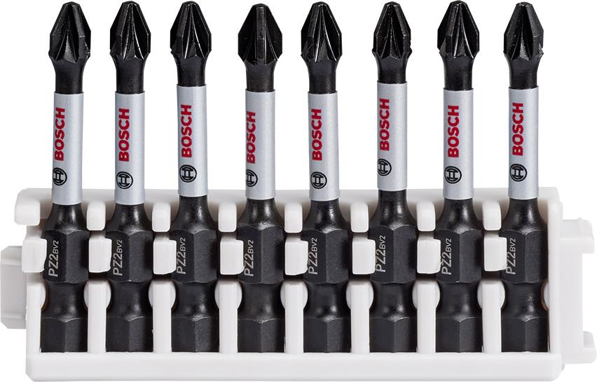 BOSCH Súprava nadstavcov Impact Control Power Bit, 8 kusov, 8×PZ2 2.608.522.331
