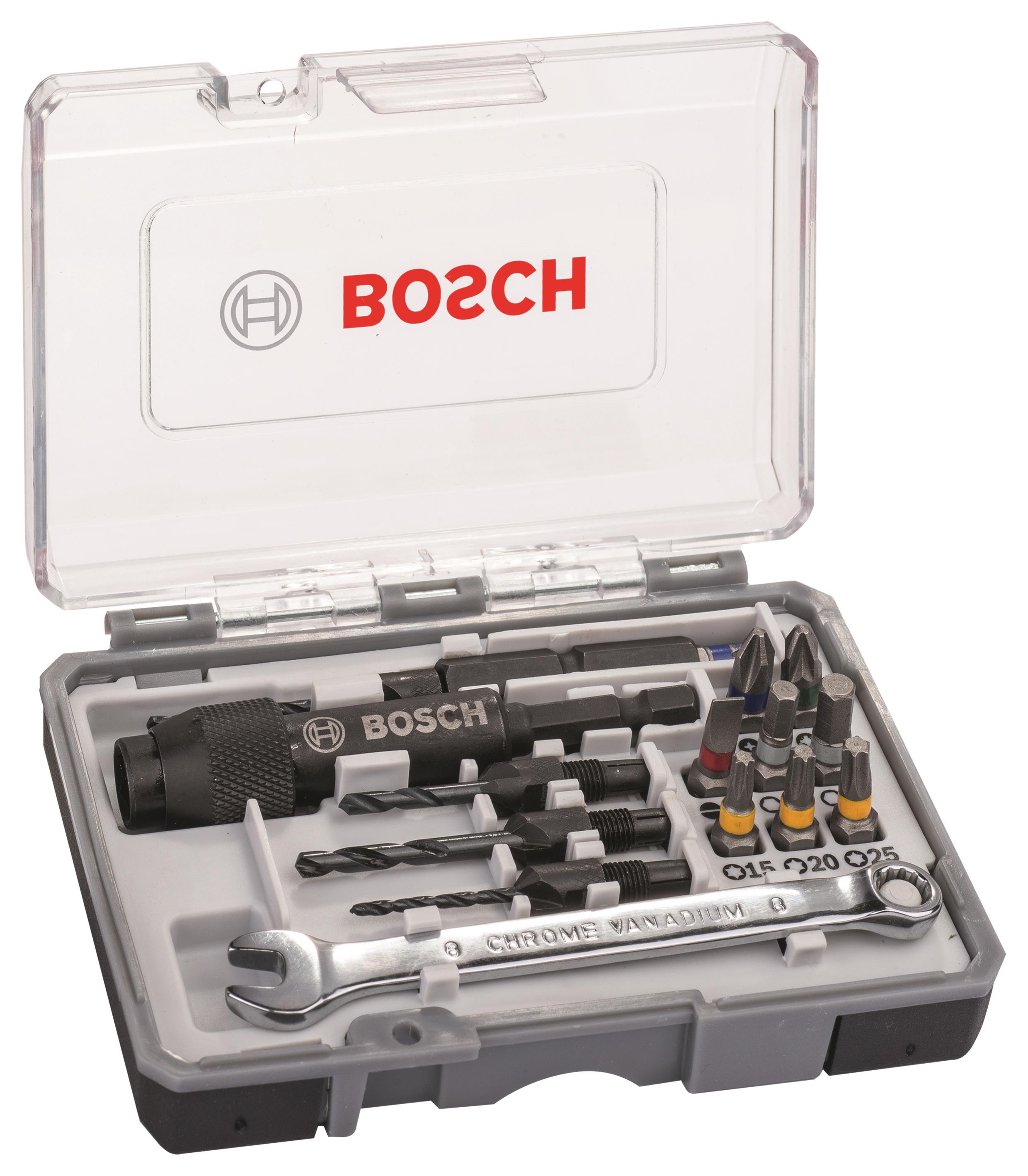 BOSCH 20-dielna súprava skrutkovacích bitov Drill & Drive PH2; PH2; PZ2; SL5; H4; H5; T15; T20; T25 2.607.002
