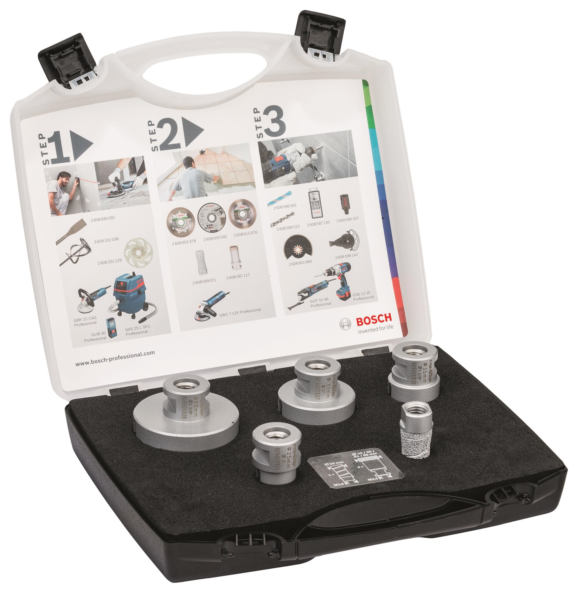 BOSCH 5-dielna súprava Diamond DrySpeed 20 – 68 mm 2.608.576.669