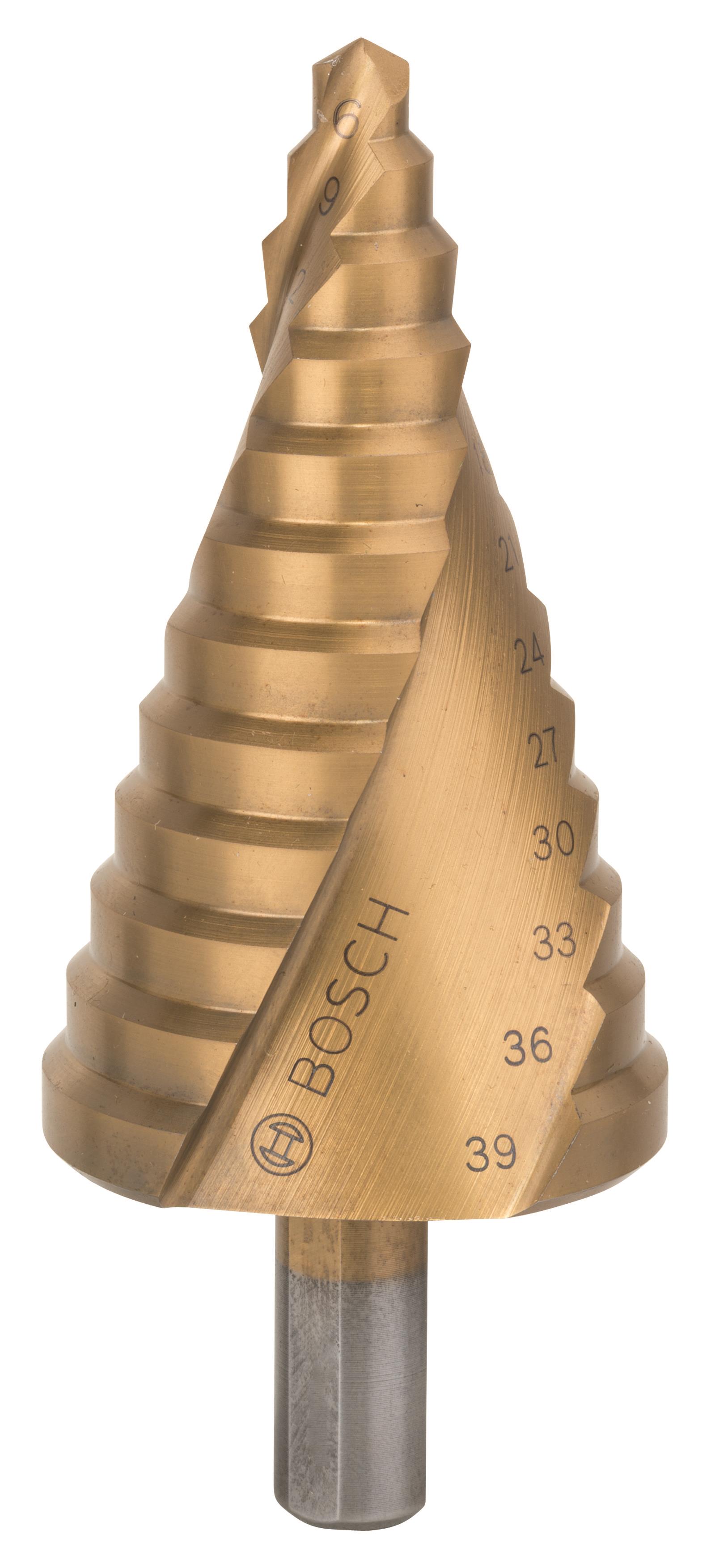 Bosch Stupňovité vrtáky HSS-TiN 6 – 39 mm, 10,0 mm, 93,5 mm 2.608.587.431